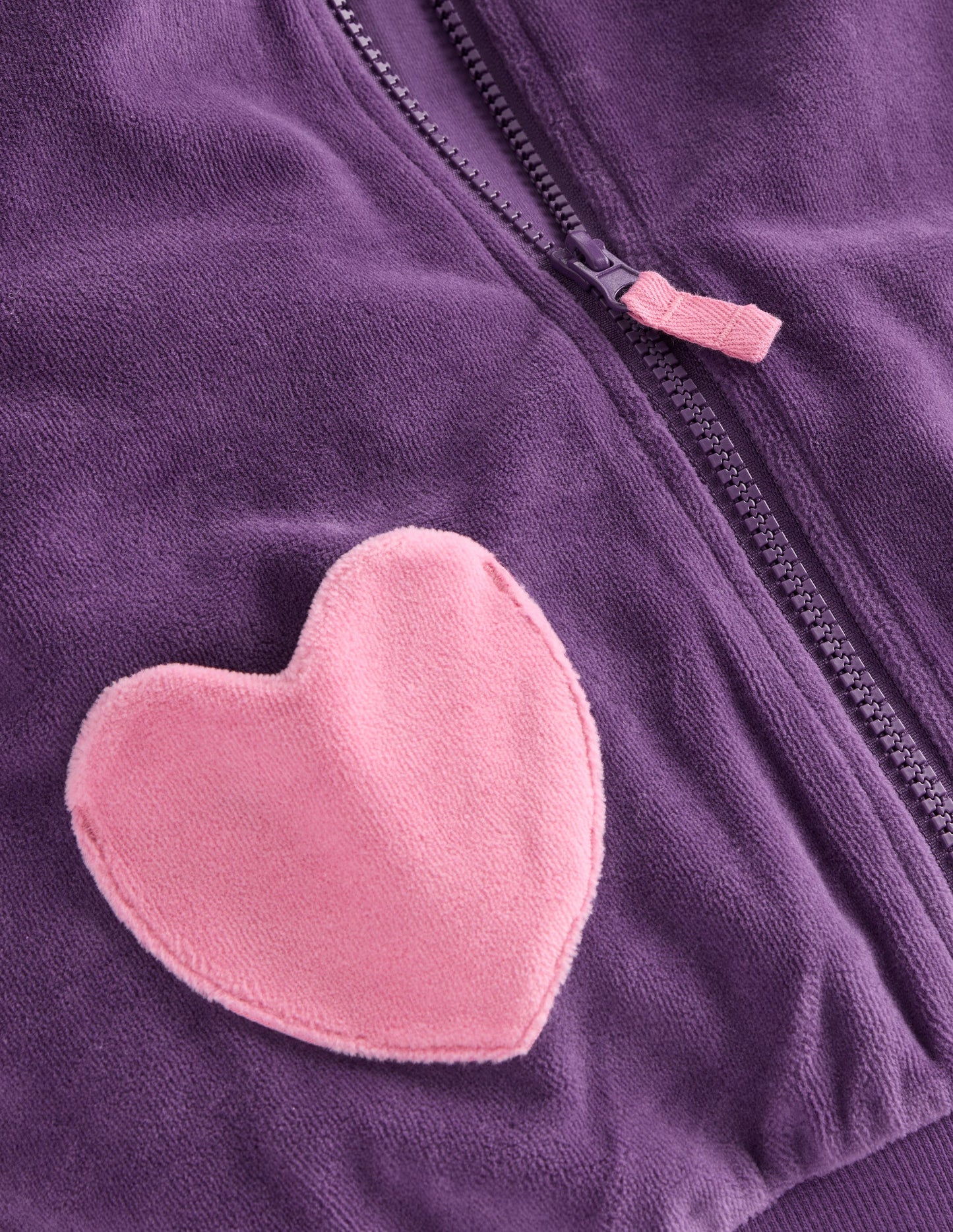 Sweat à capuche en velours-Violet mystique