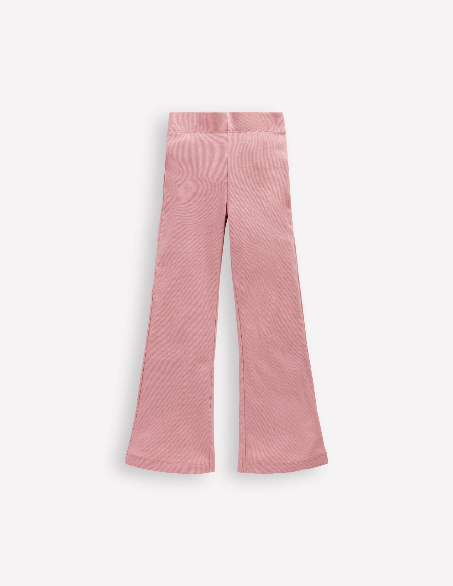 Ribbed Flare Leggings-Vintage Pink