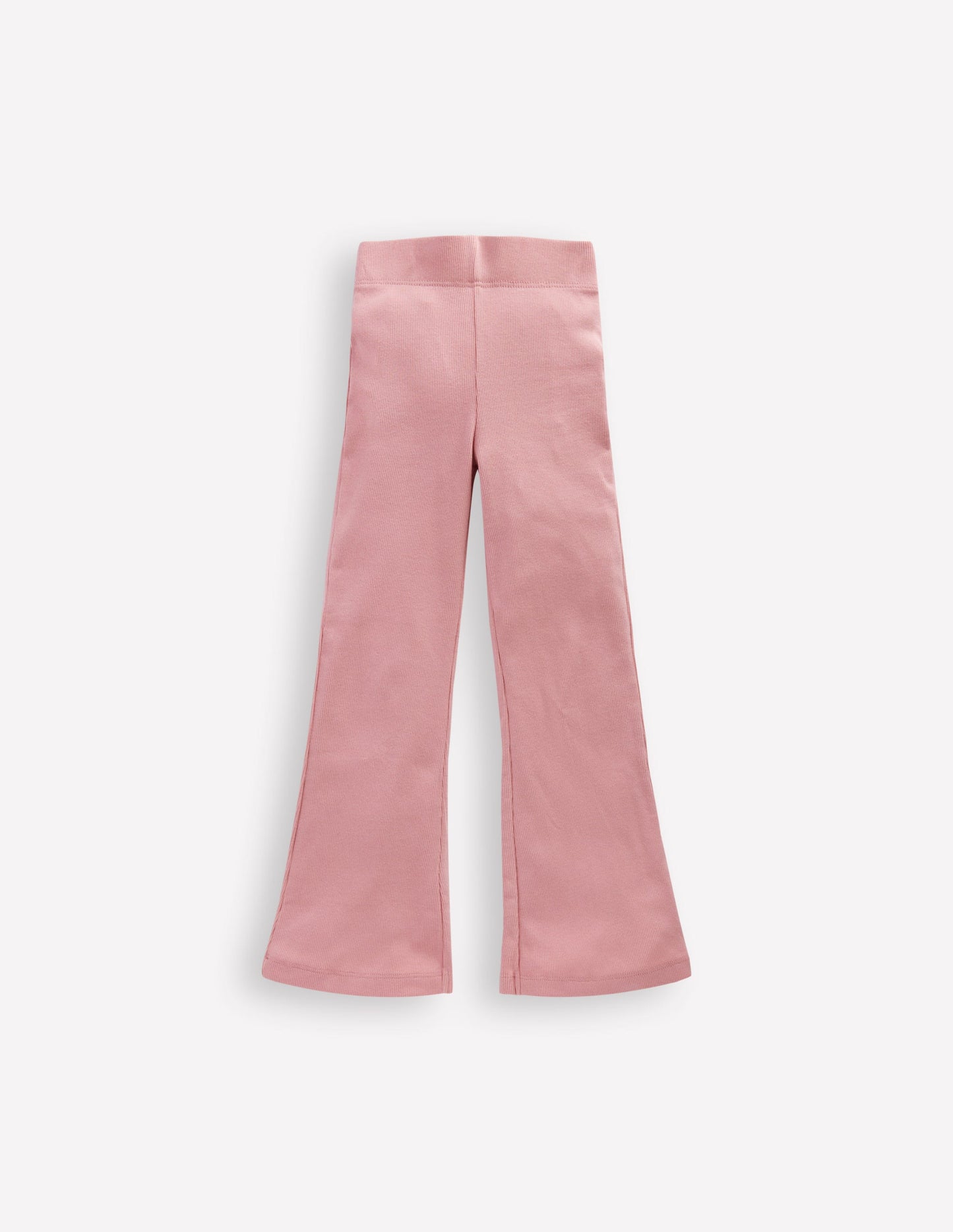 Ribbed Flare Leggings-Vintage Pink