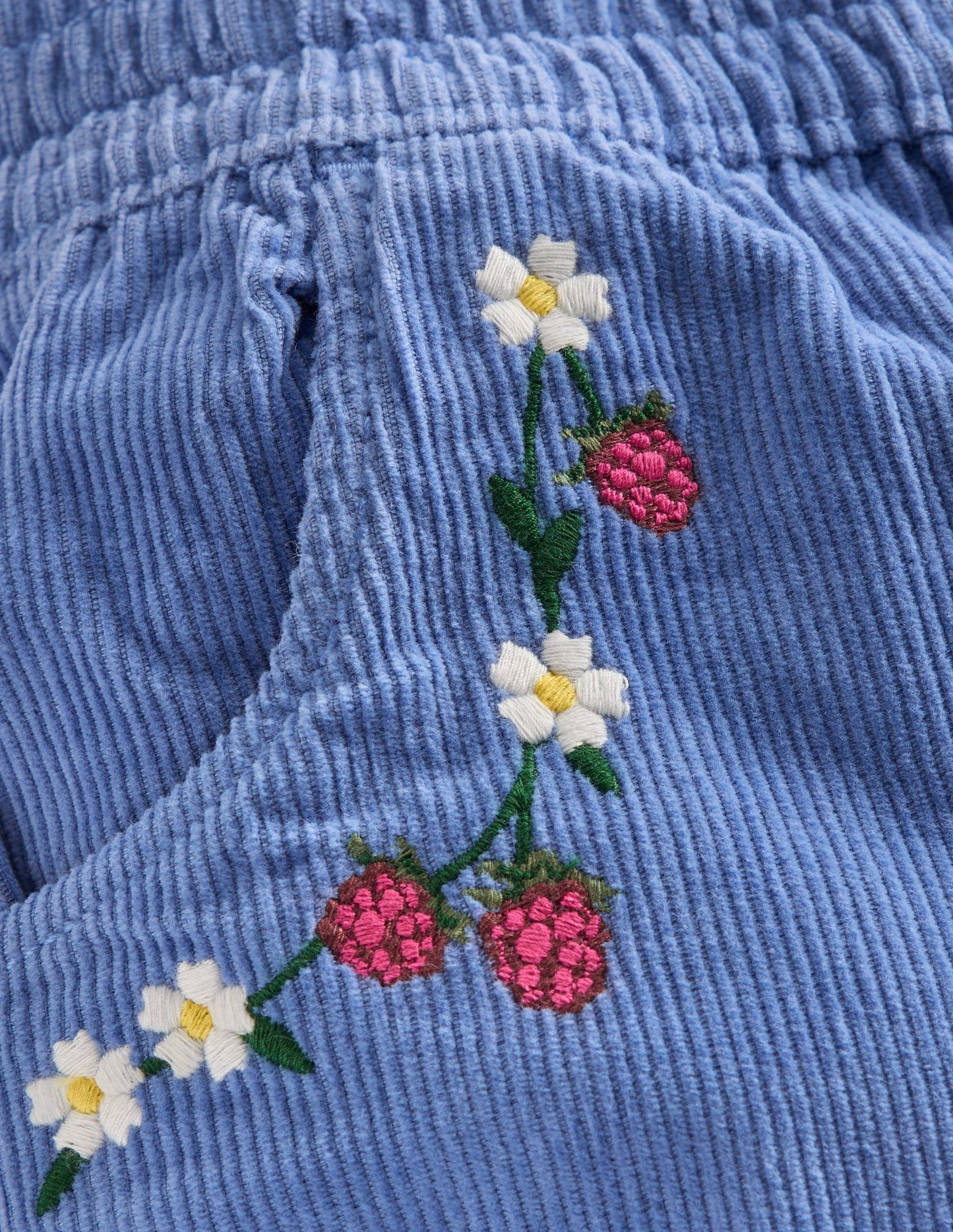 Pantalon à enfiler en velours côtelé-Bleu marée