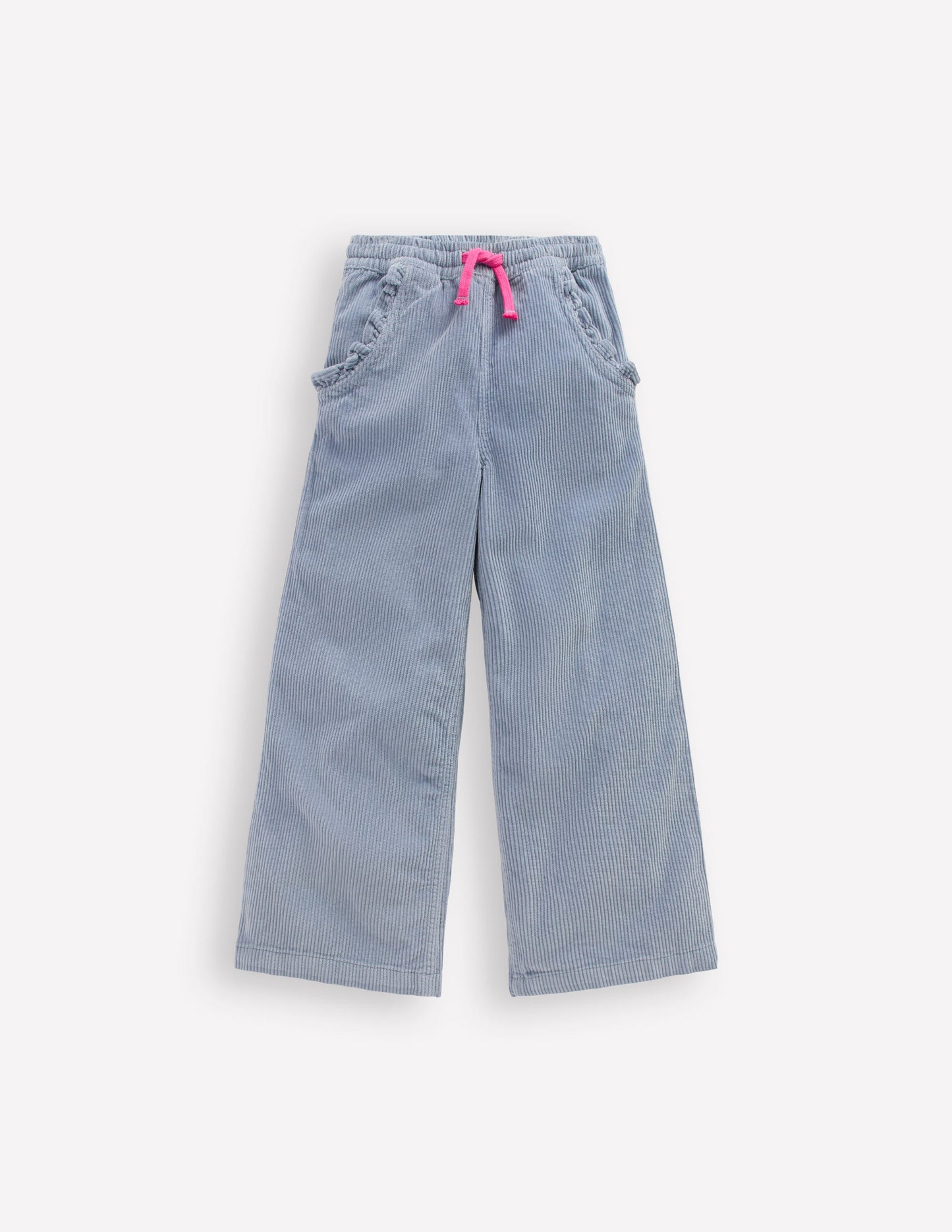 Pantalon décontracté en velours côtelé-Bleu