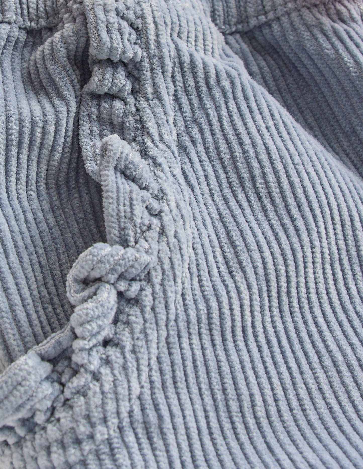 Pantalon décontracté en velours côtelé-Bleu