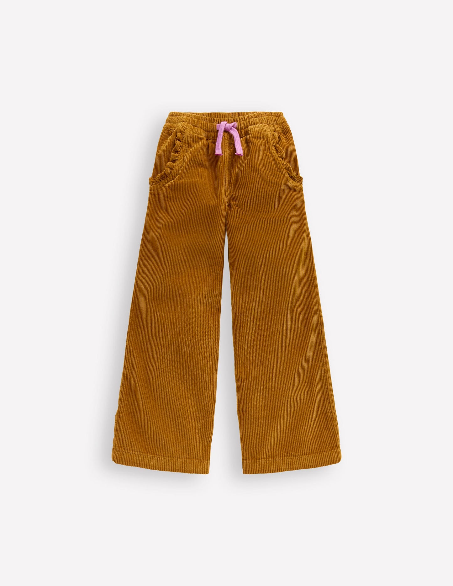 Pantalon décontracté en velours côtelé-Marron caramel