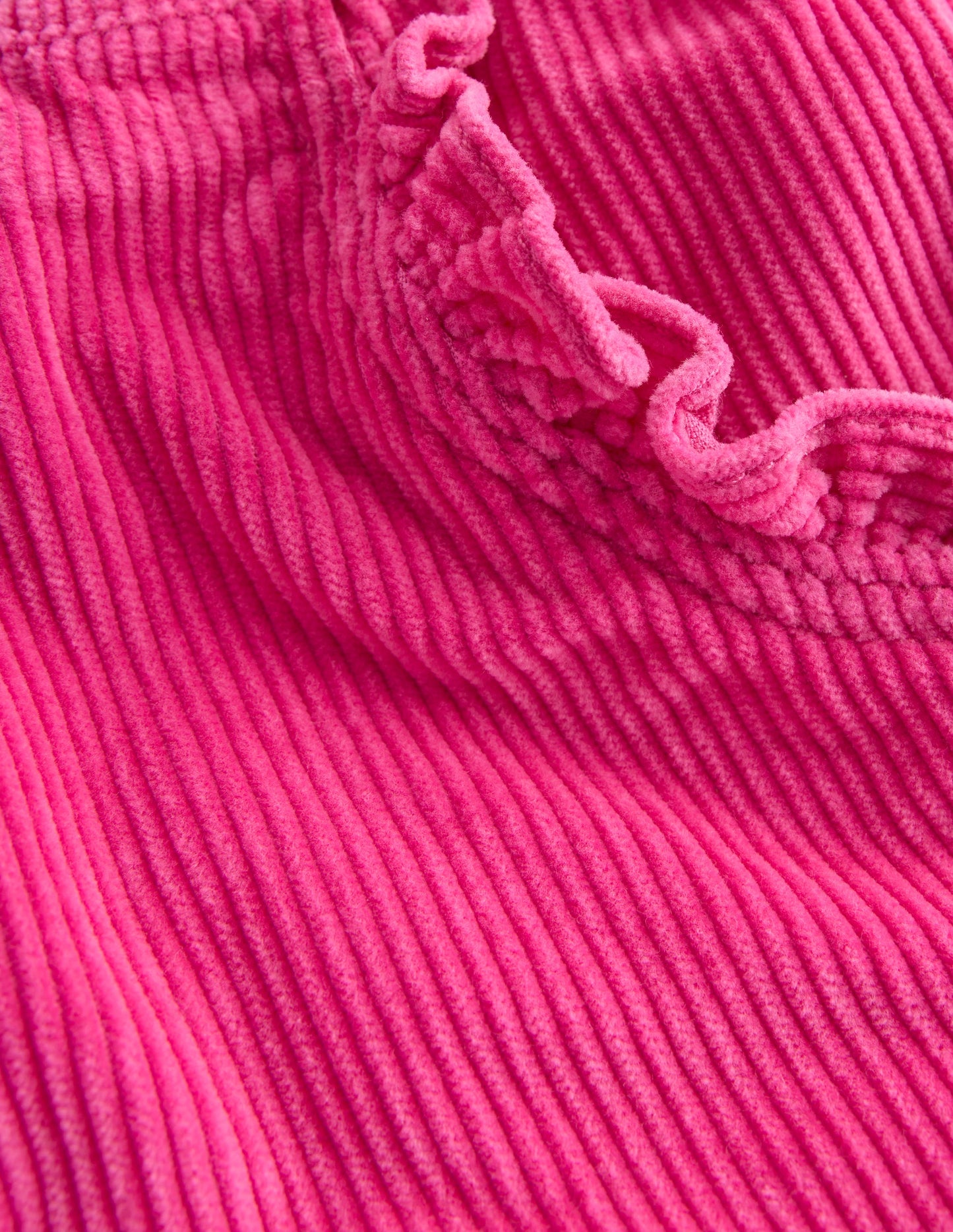 Pantalon décontracté en velours côtelé-Rose Framboise