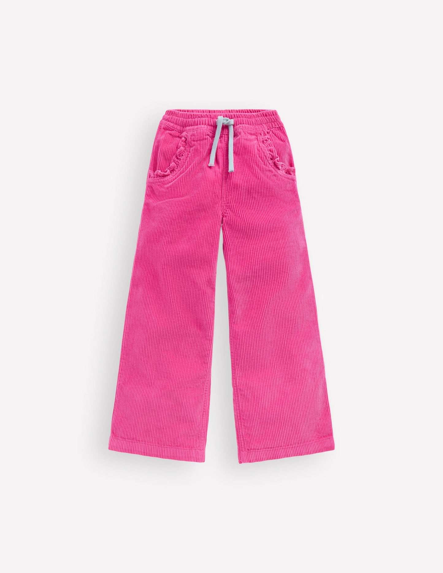 Pantalon décontracté en velours côtelé-Rose Framboise