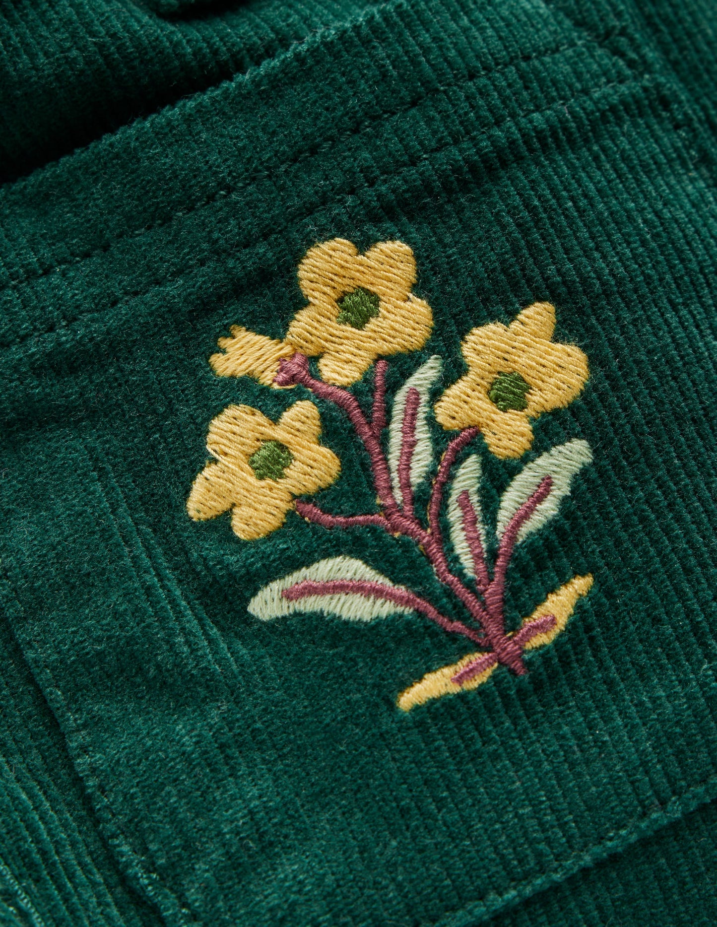 Pantalon évasé-Émeraude nocturne