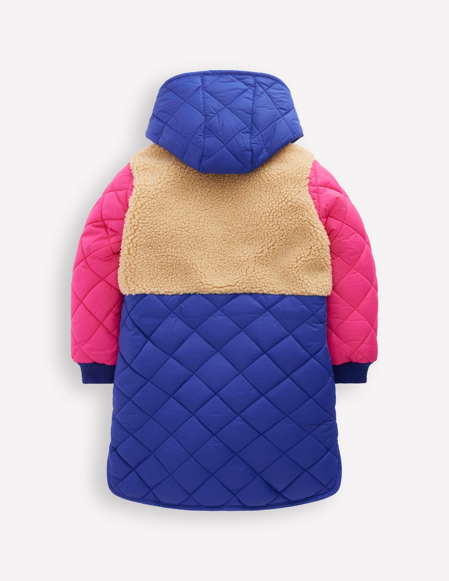Manteau long cosy-Colourblock léopard