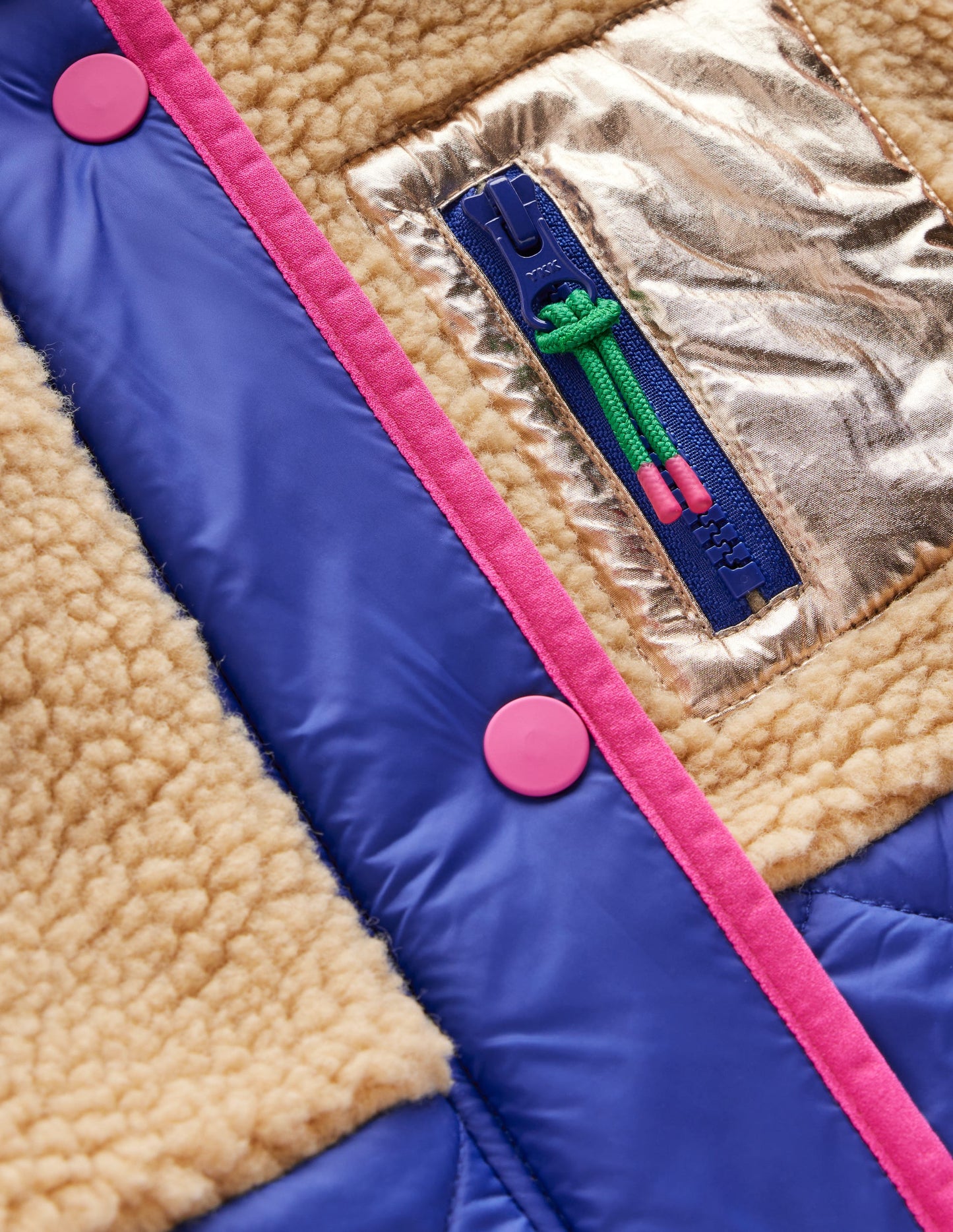 Manteau long cosy-Colourblock léopard