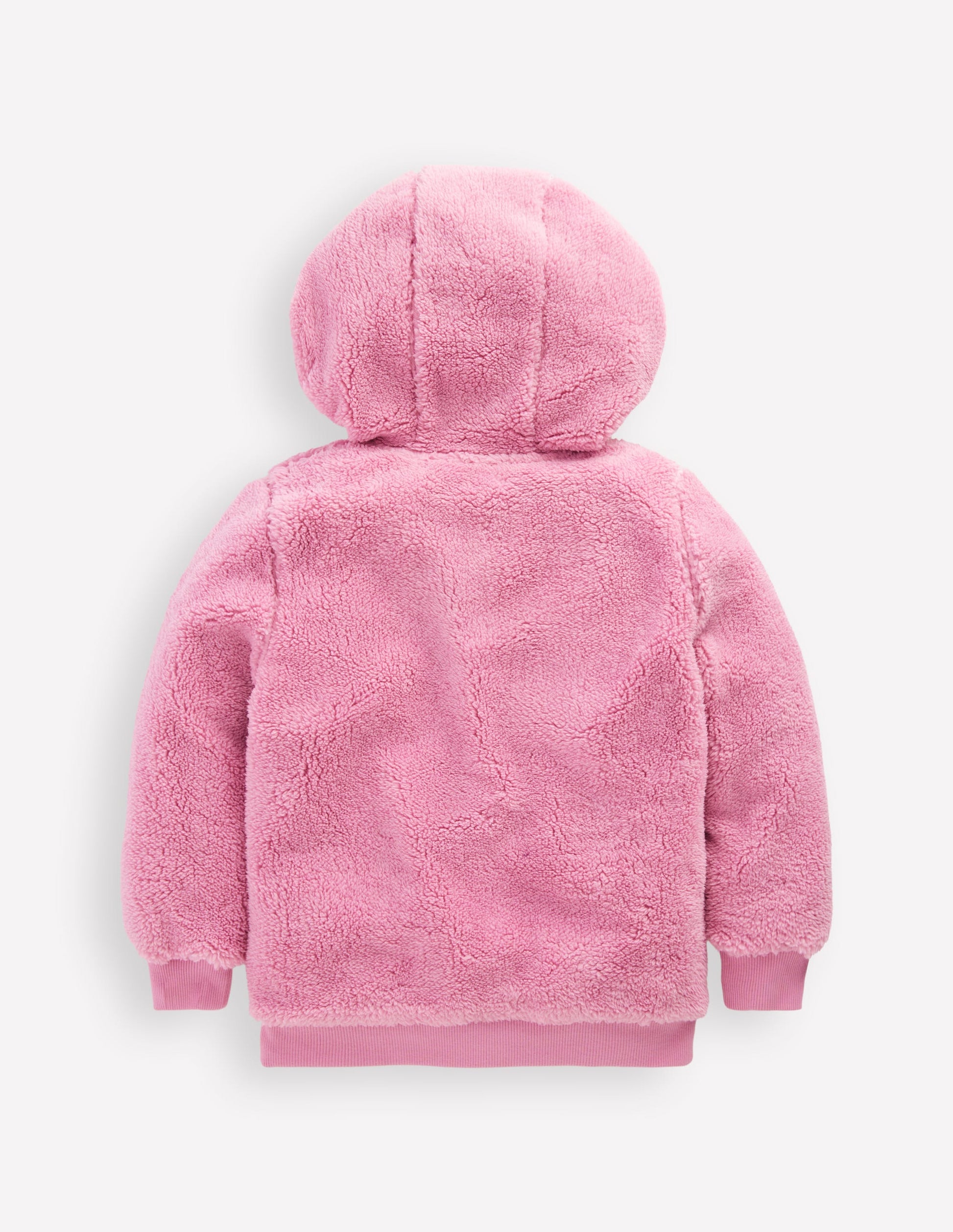 Gemütlicher Fleece-Kapuzenpullover mit Halbreißverschluss-Rosa Schleier-2