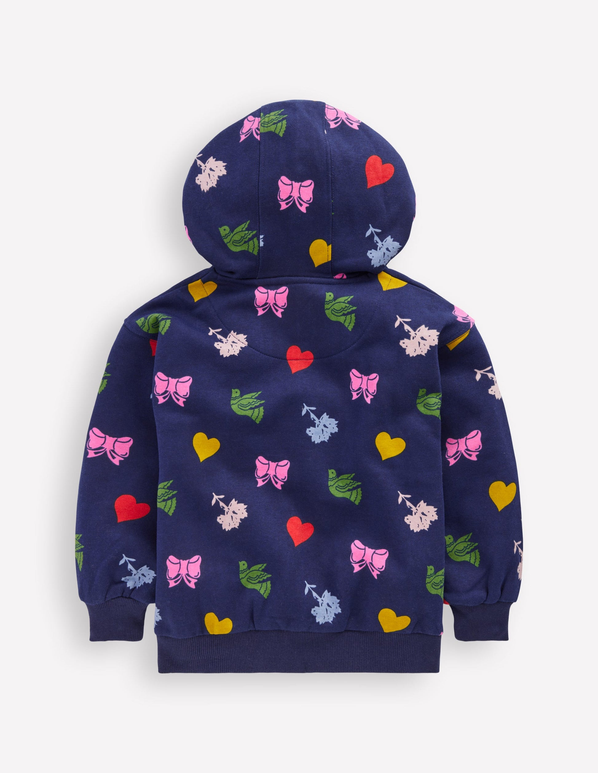 Printed Hoodie-College Navy Festive Fun-3