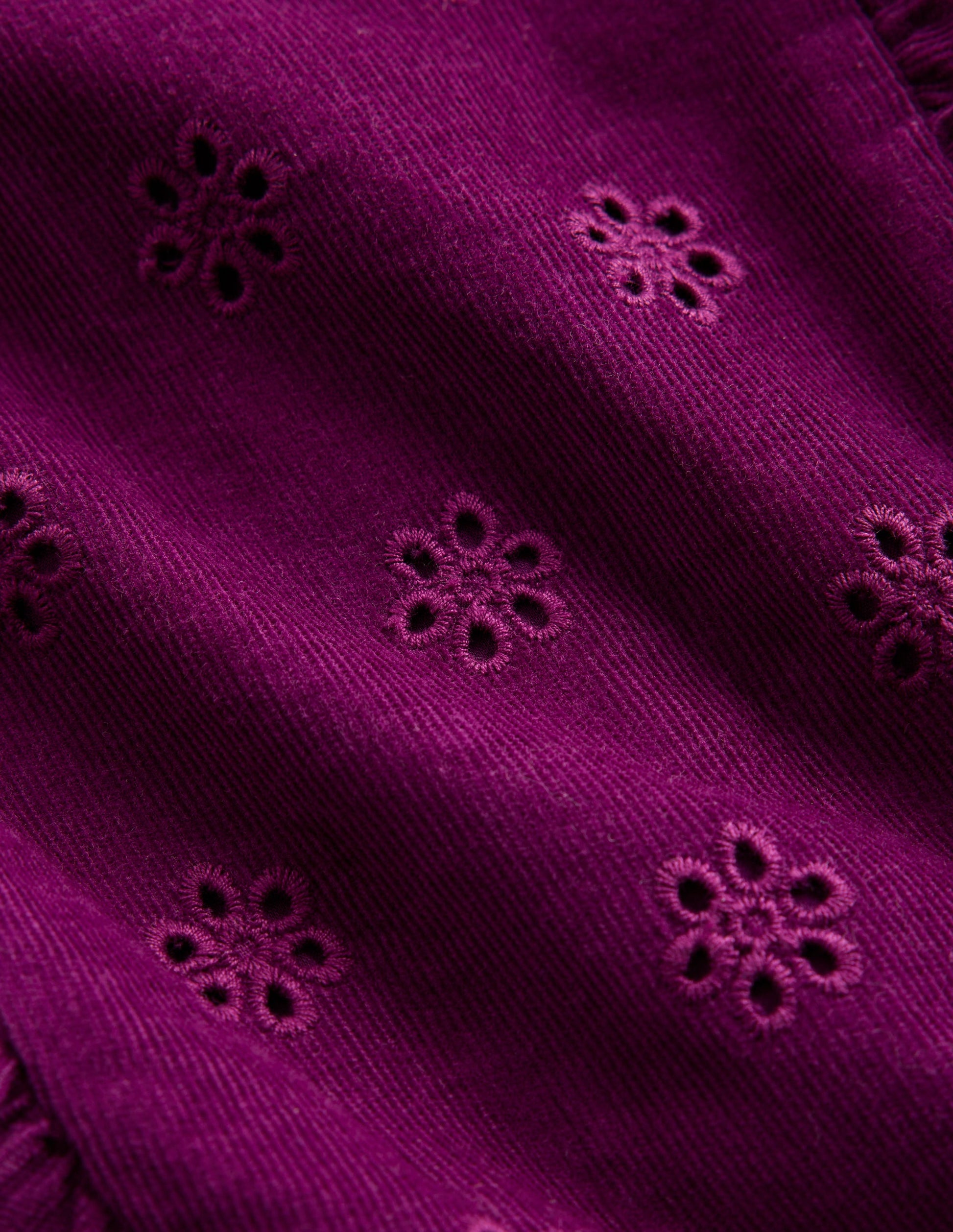 Cord-Kleid mit Lochstickerei-Brombeere-3