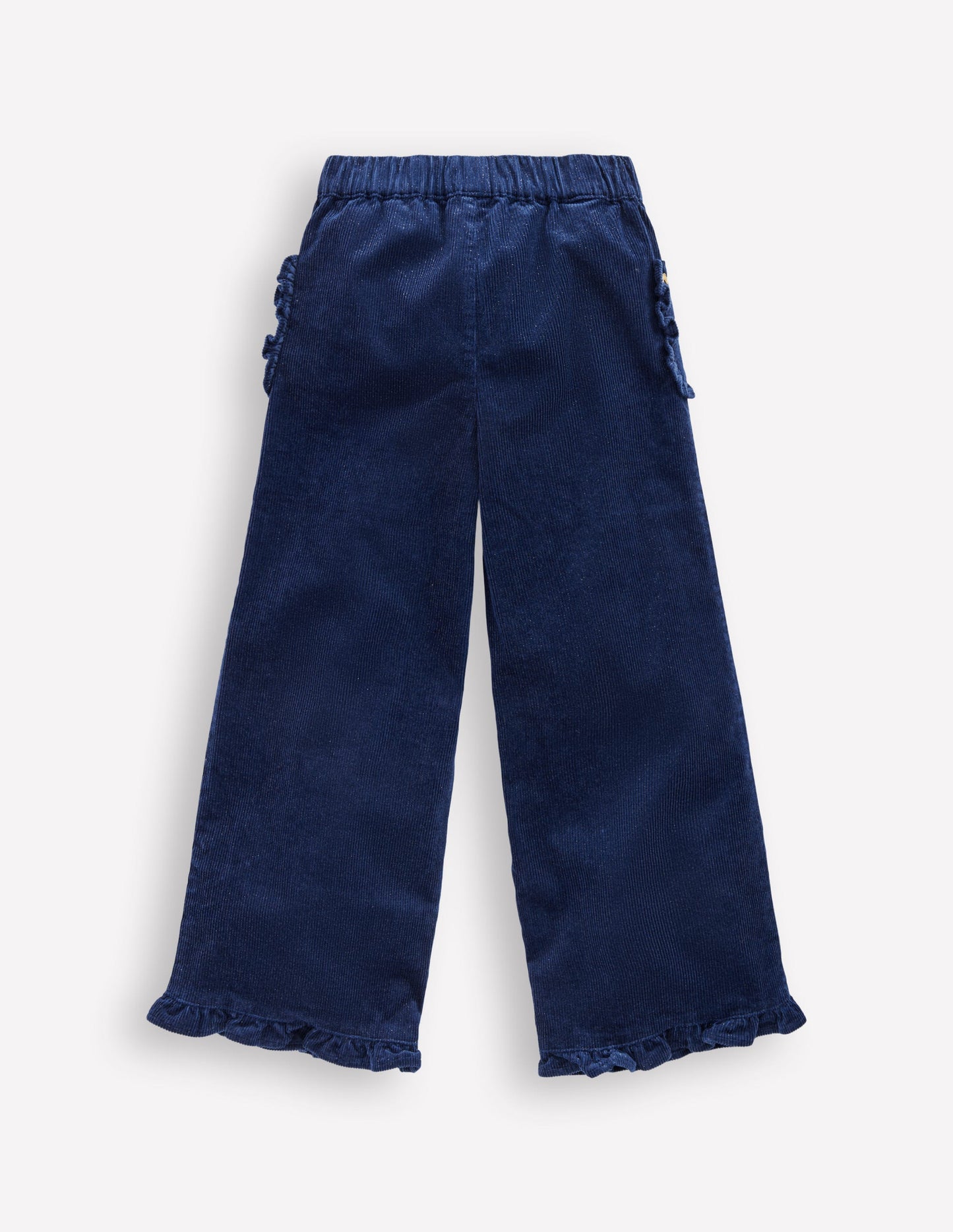 Gerüschte Cordhose zum Hineinschlüpfen-Navy Glitzer