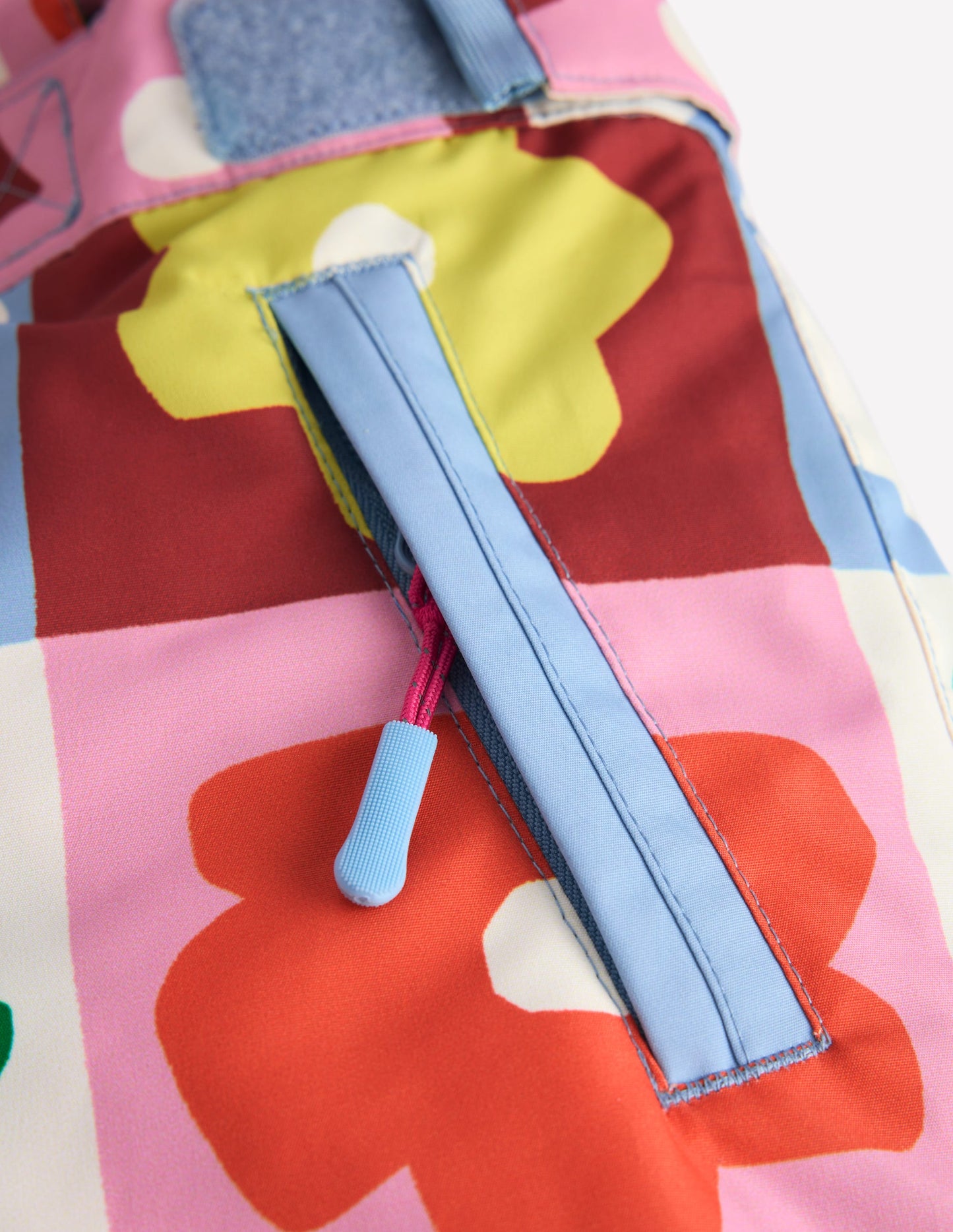 Wasserdichte Allwetterhose-Bunt Blumen Kariert