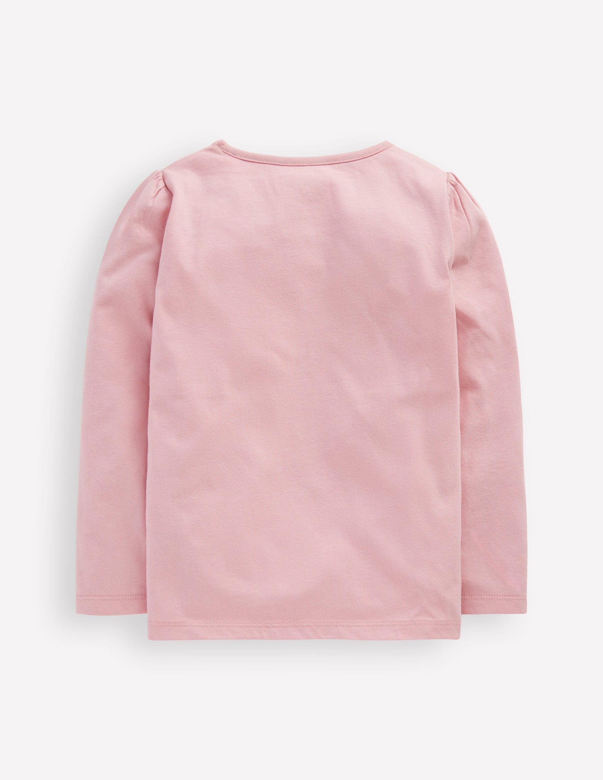 Kleid mit Puffärmeln und Applikation-Vintage-Rosa Weihnachtshase-3