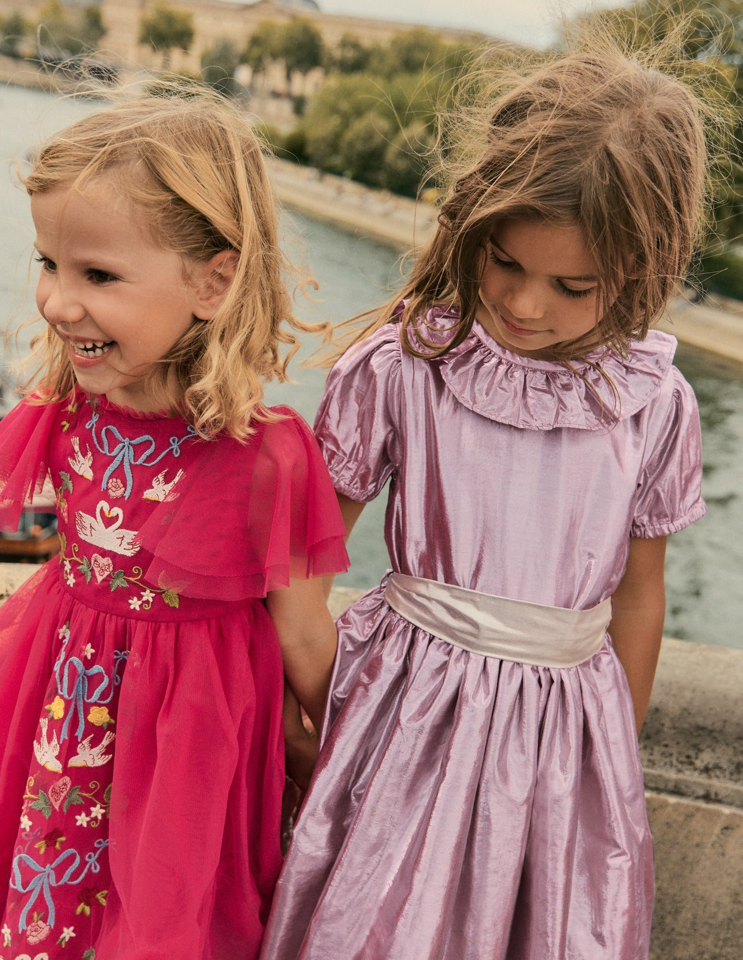 Robe de fête ajustée-évasée-ROSE