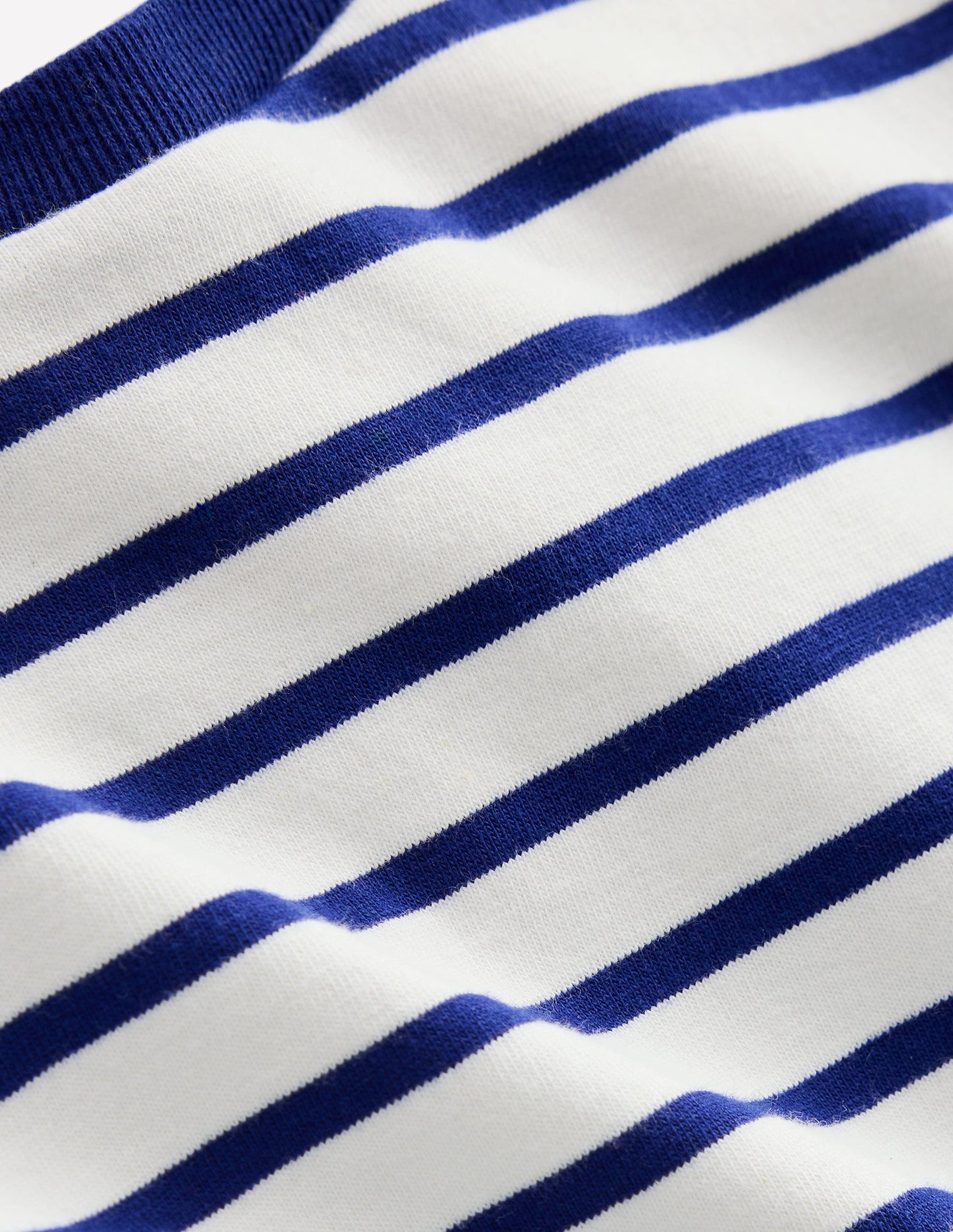 Langärmliges, lockeres Bretonshirt-Dunkelblau/Ecru