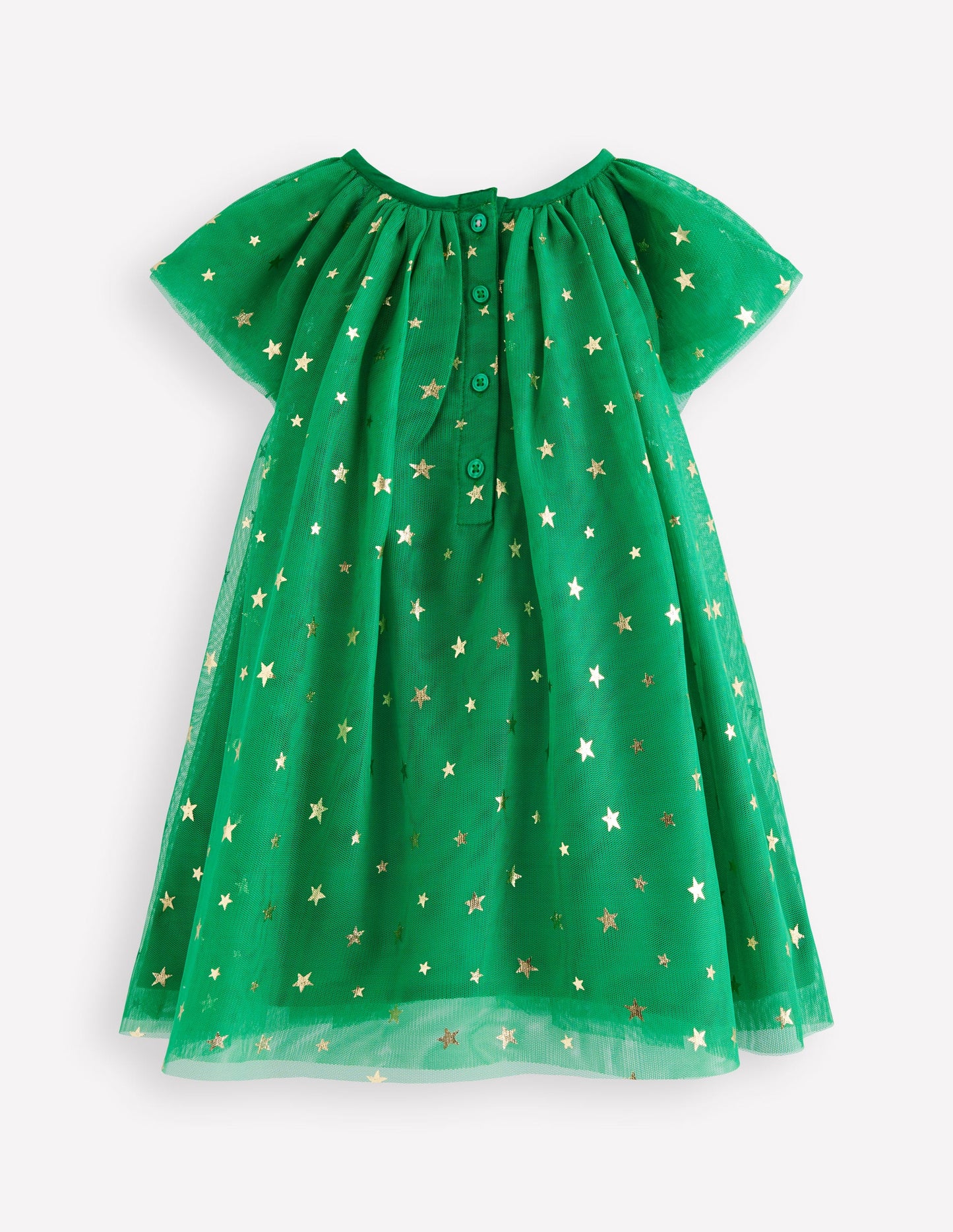 Robe avec superposition en tulle-Sapin de Noël vert