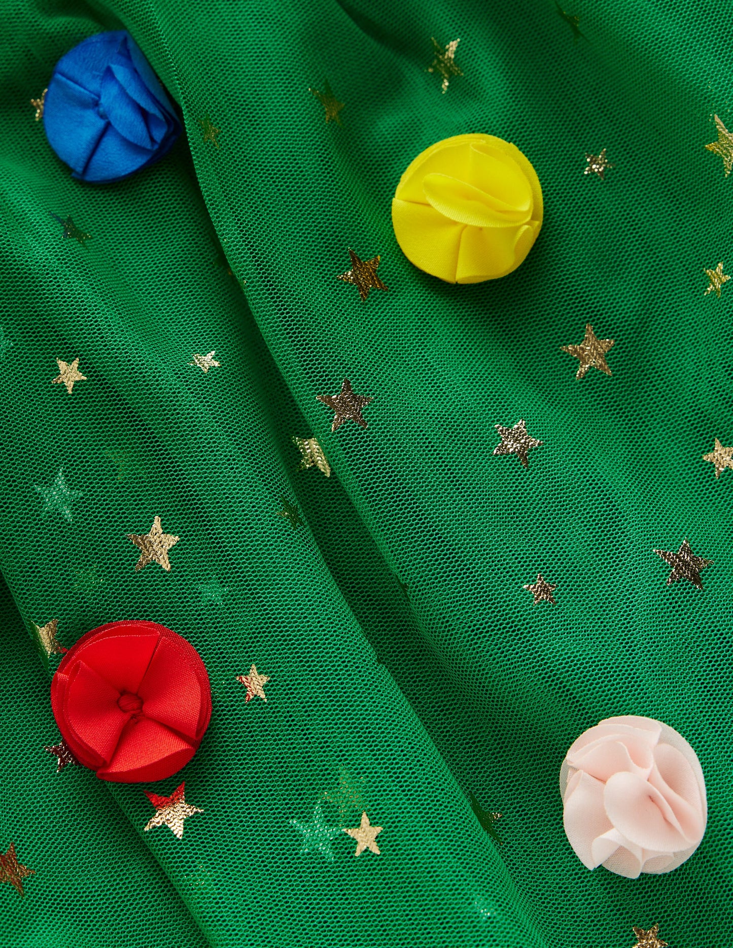Robe avec superposition en tulle-Sapin de Noël vert
