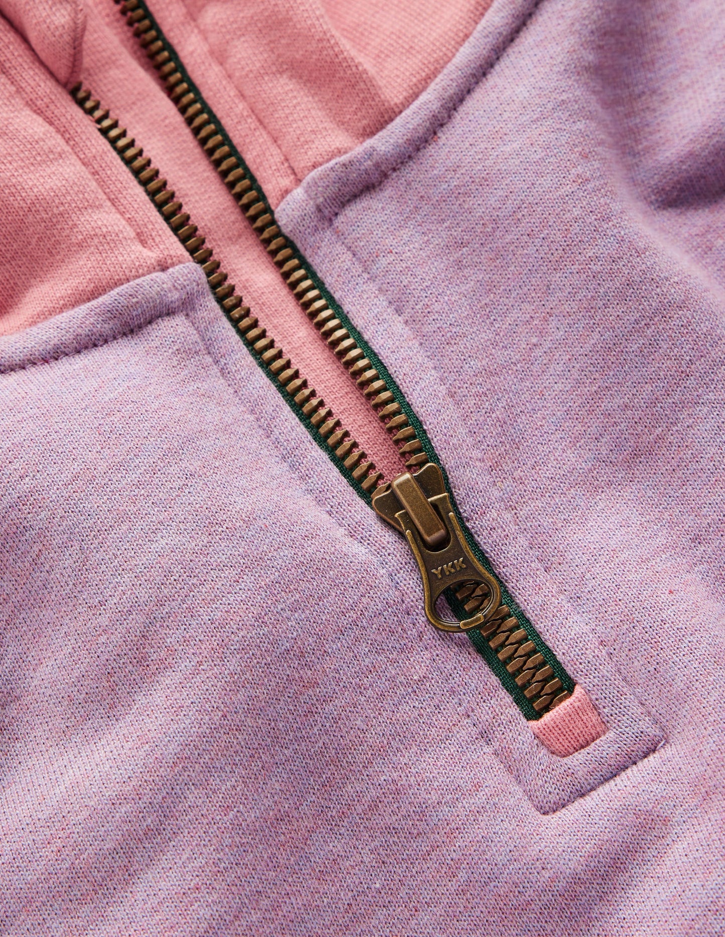 Robe-sweat partiellement zippée-Colourblock chiné