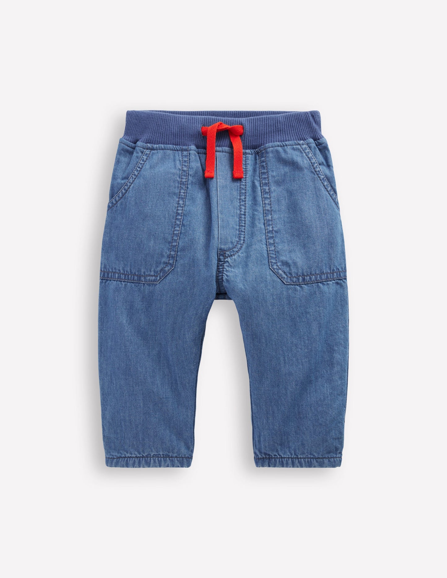Kuschelige, gefütterte Hose-Blauer Faux Uni