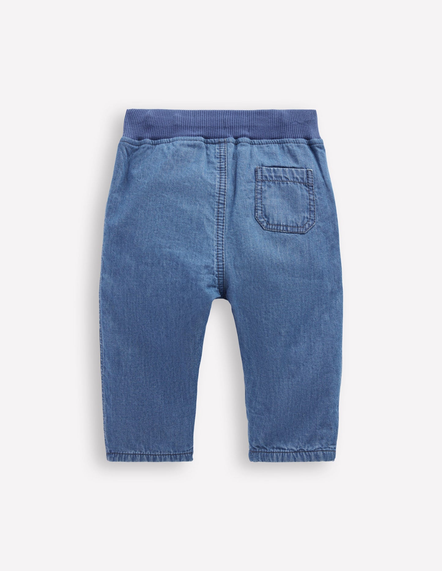 Kuschelige, gefütterte Hose-Blauer Faux Uni