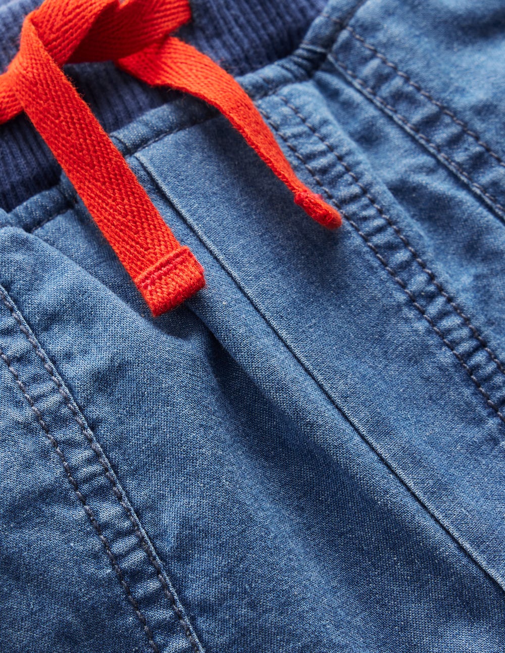 Kuschelige, gefütterte Hose-Blauer Faux Uni