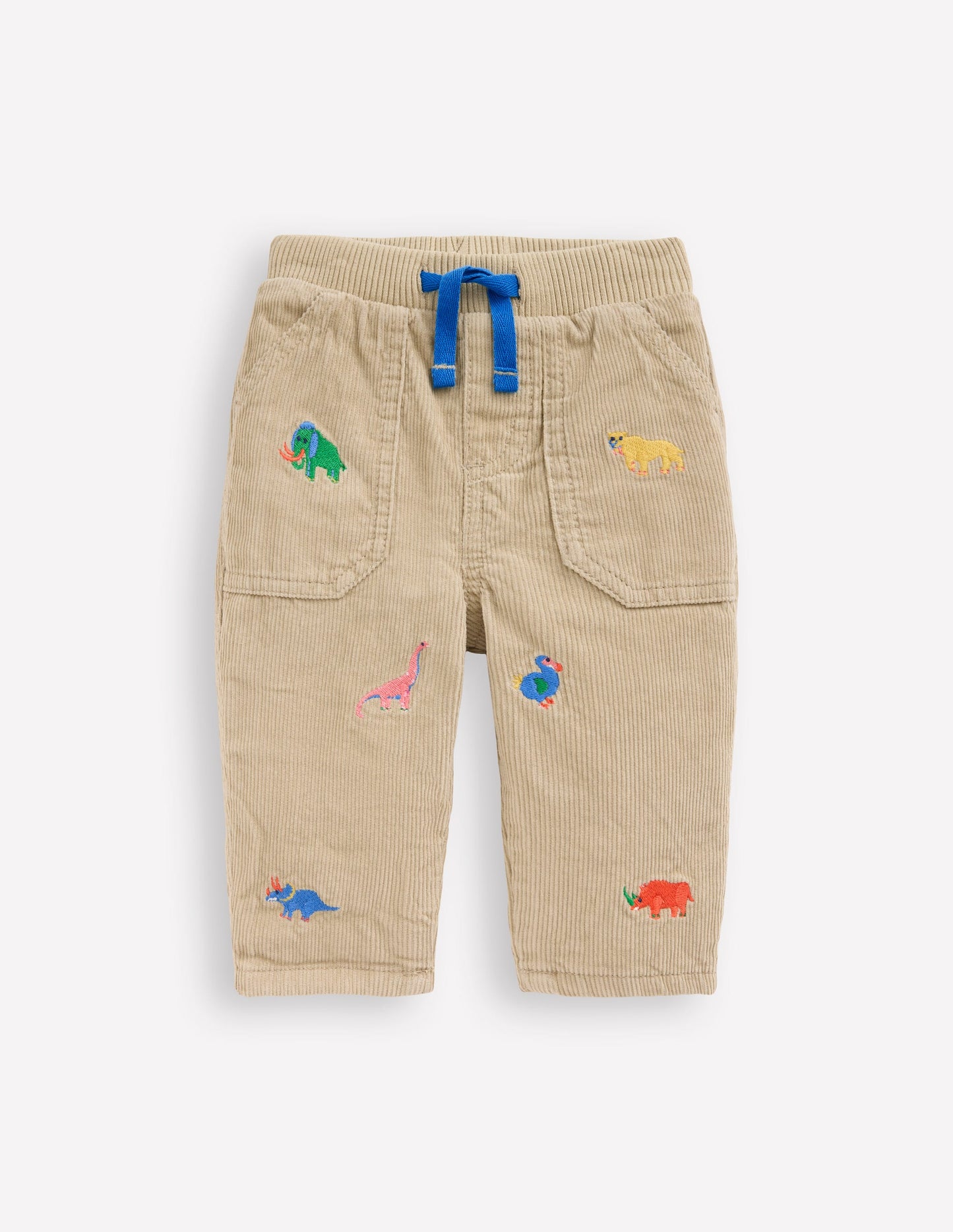Kuschelige, gefütterte Hose-Prähistorische Stickerei