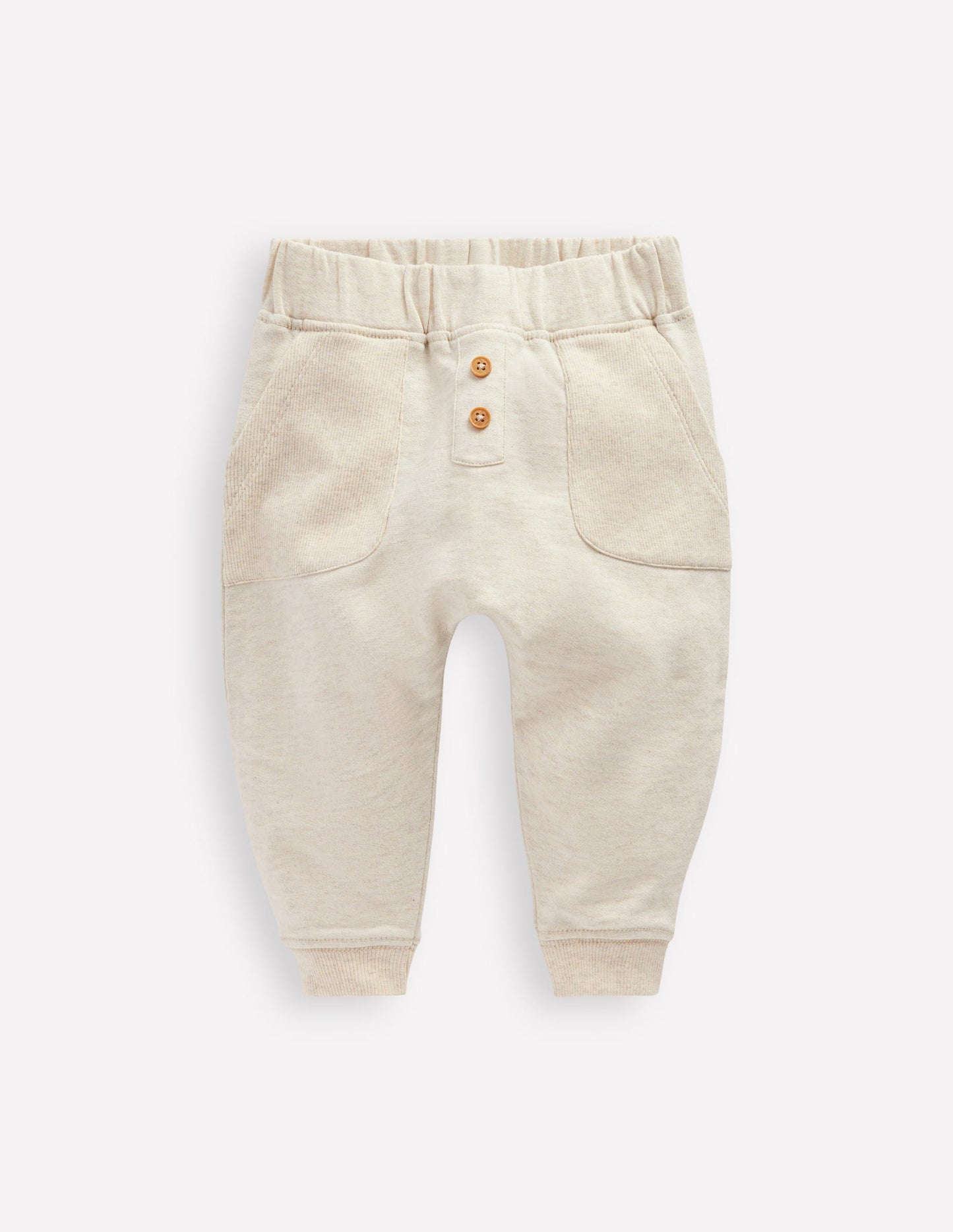Jersey-Jogginghose-Beige