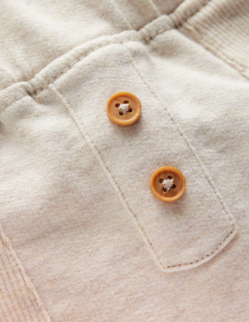 Jersey-Jogginghose-Beige