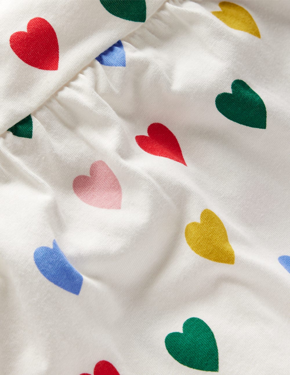 Bedrucktes Jerseykleid-Regenbogen Herzen