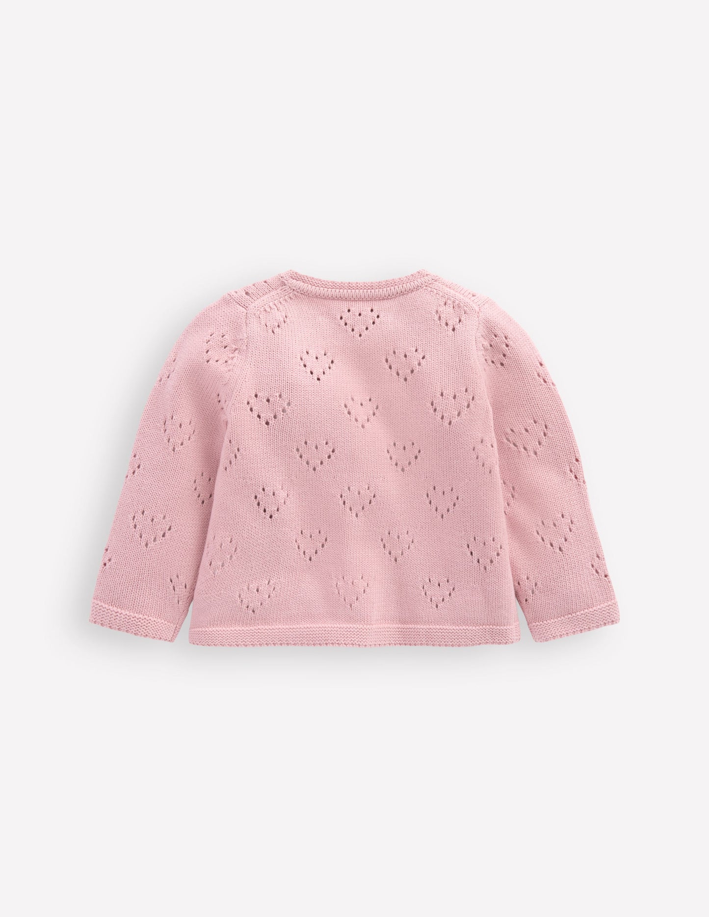 Hübsche Pointelle-Strickjacke-Vintage-Rosa
