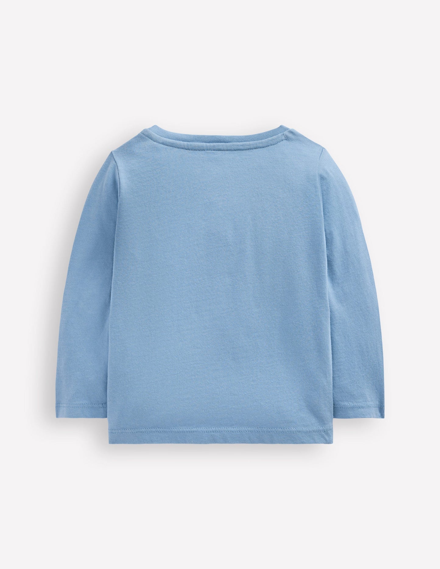 Langärmliges T-Shirt mit Applikation-Blau Raketen