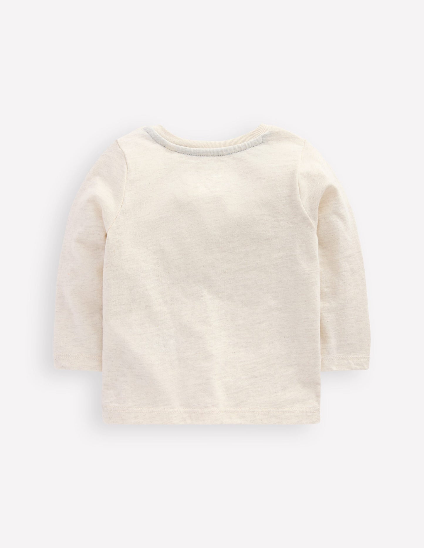Langärmliges T-Shirt mit Applikation-Haferbeige Mammut