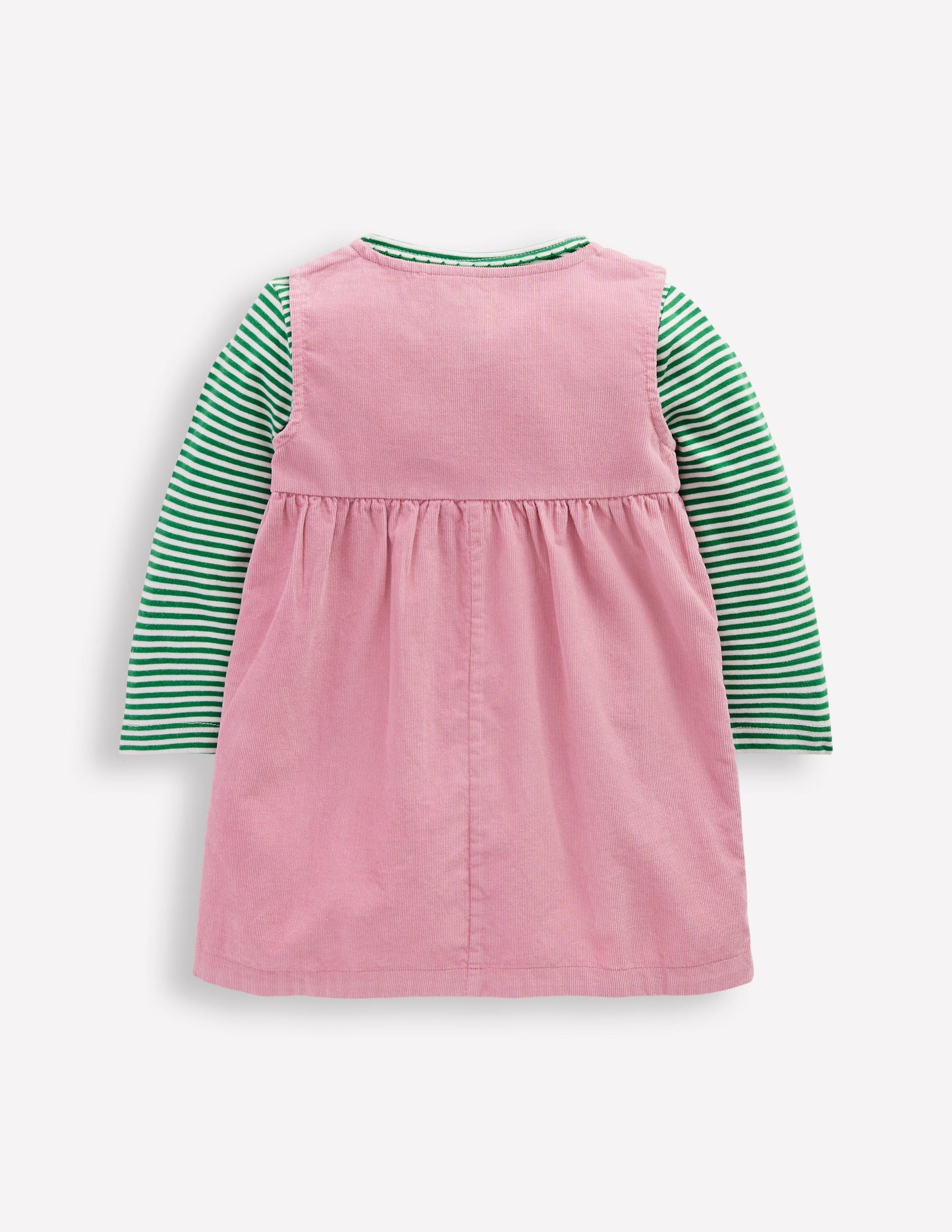 Gewebtes Schürzenkleid-Set-Rosa Apfel