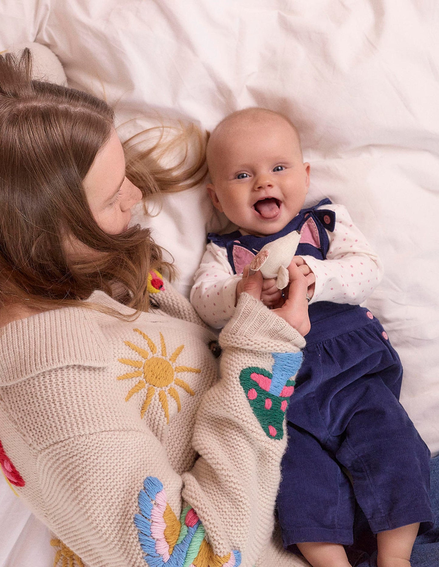 Gewebtes Latzhosen-Set-Navy, Katze