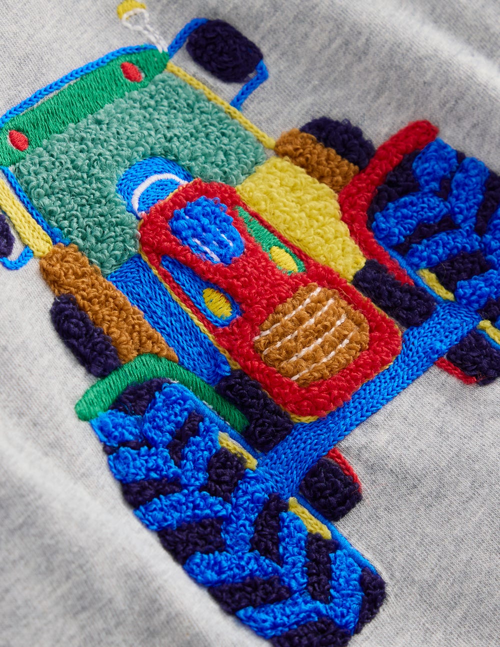 Jersey-Spielset mit Applikation-Grau Traktor-3