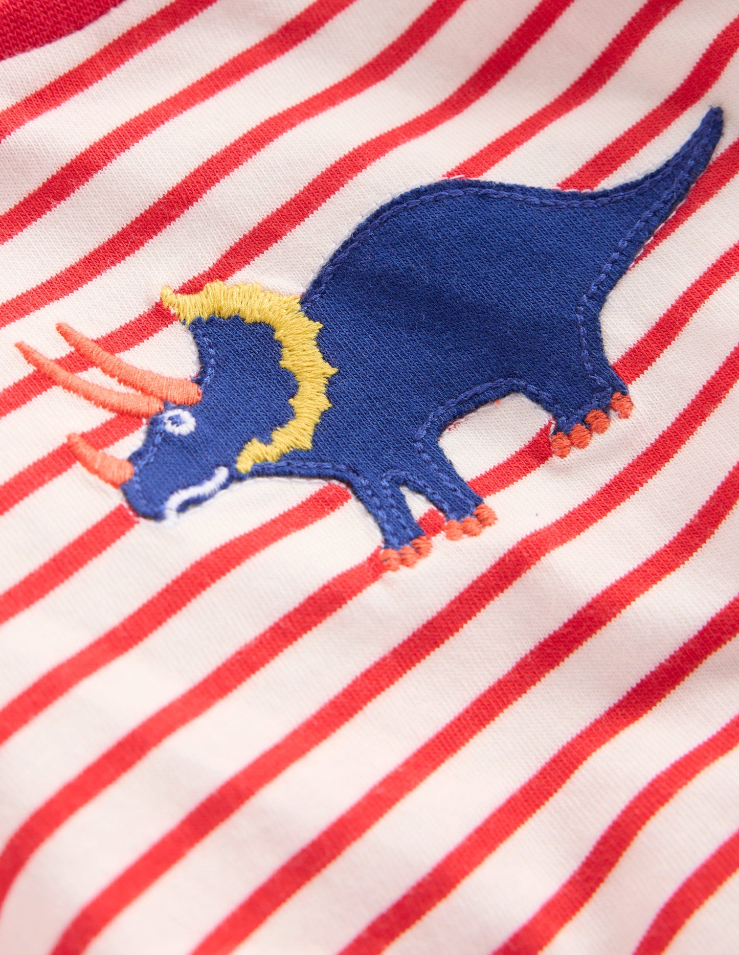Ensemble tissé en jersey-Rayé rouge dinosaure