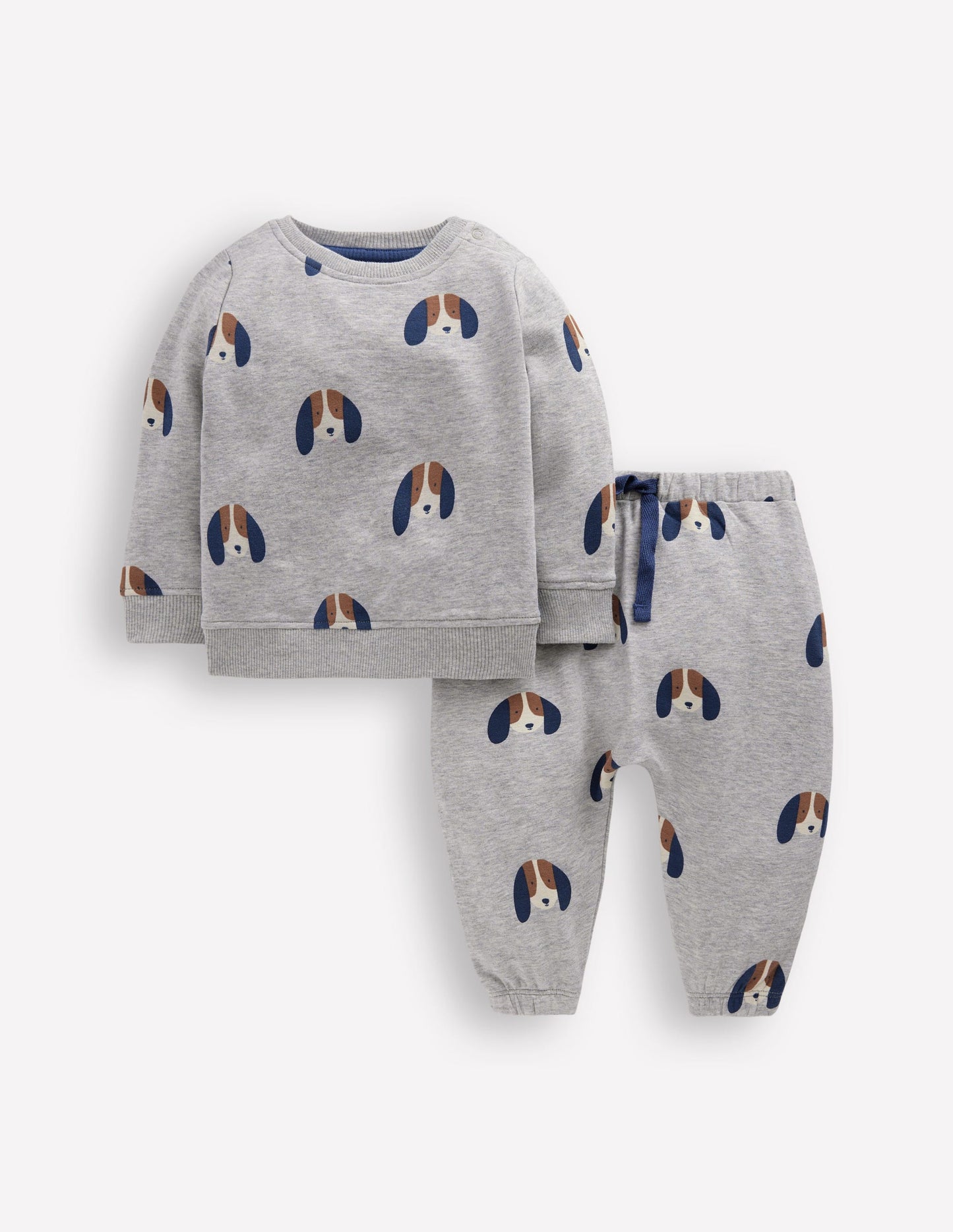 Sweatshirt-Spielset-Grau Meliert Welpe