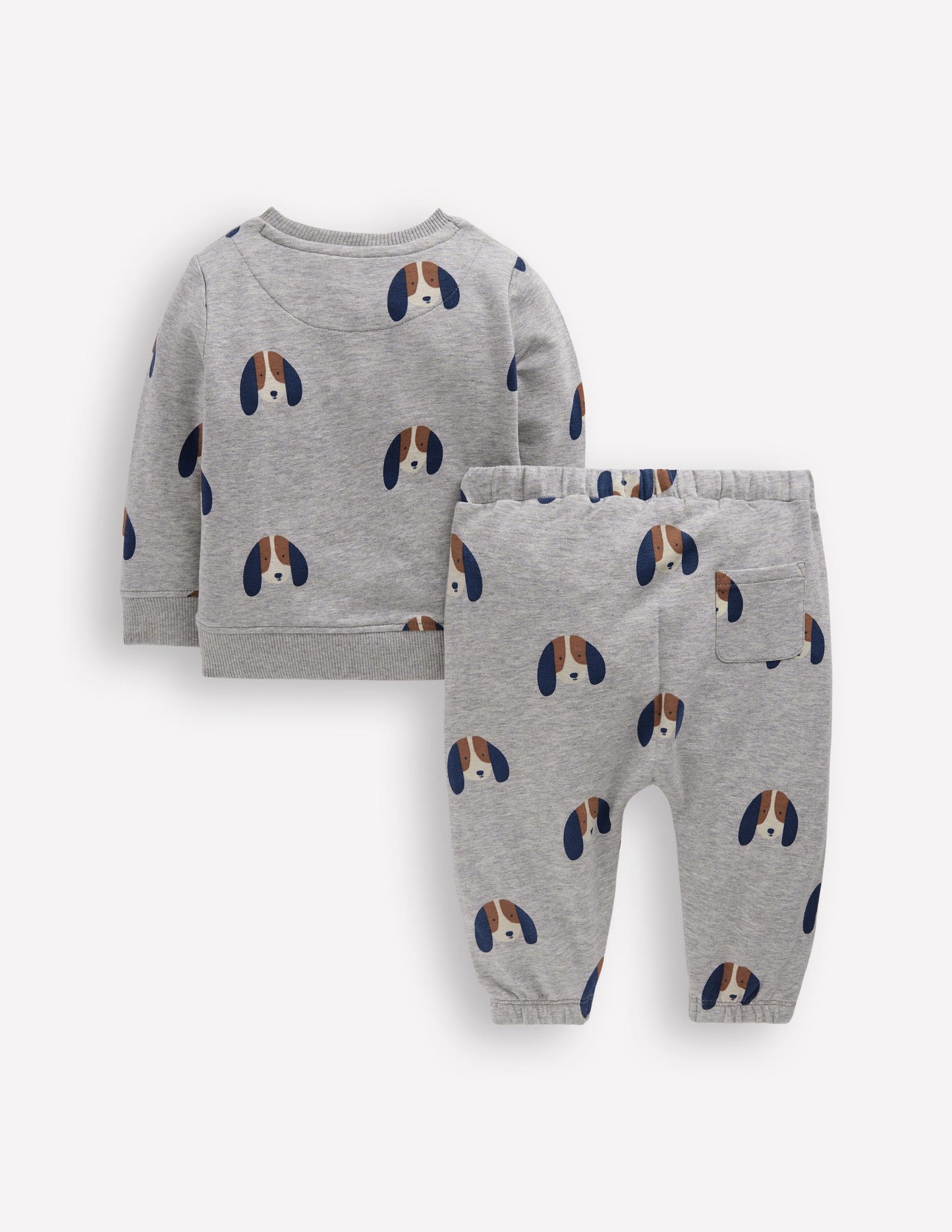 Sweatshirt-Spielset-Grau Meliert Welpe