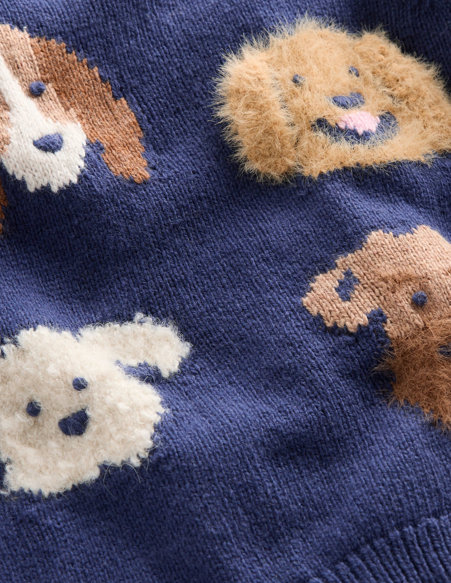 Origineller Pullover mit Logo-Schuluniform-Marineblau Hunde