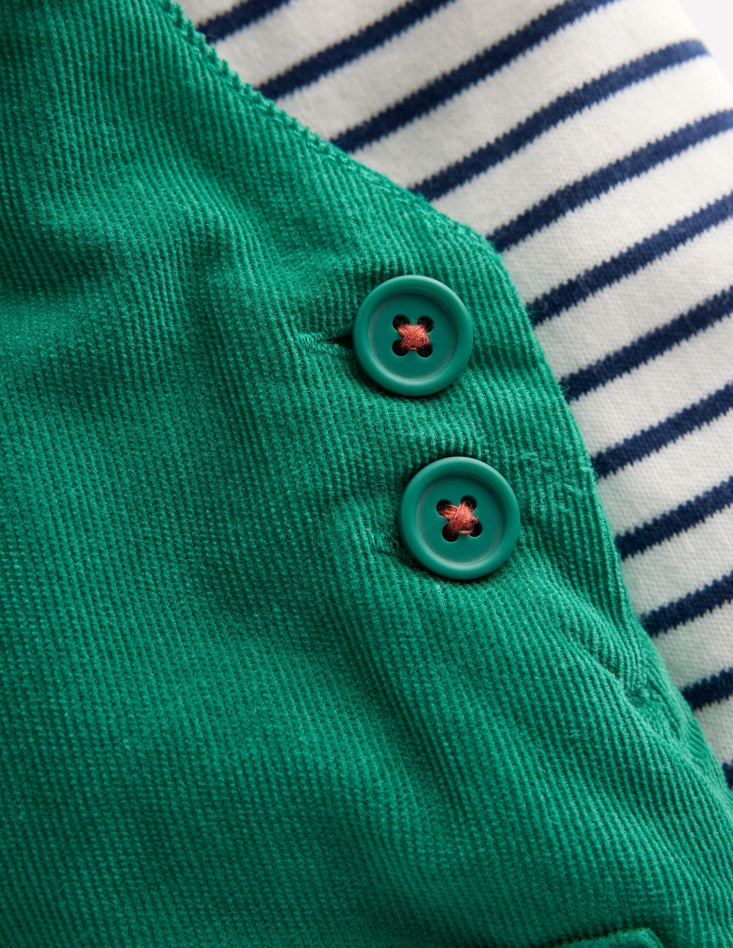 Ensemble avec salopette en velours côtelé-Vert joyau
