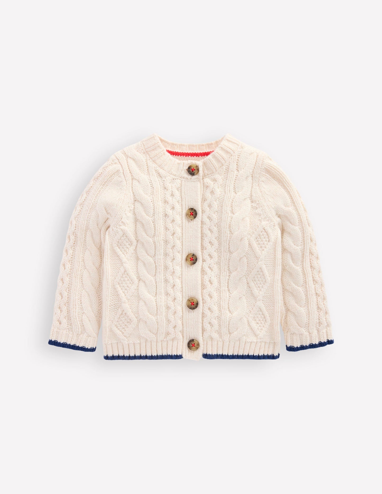Klassische Strickjacke mit Zopfmuster-Anenome
