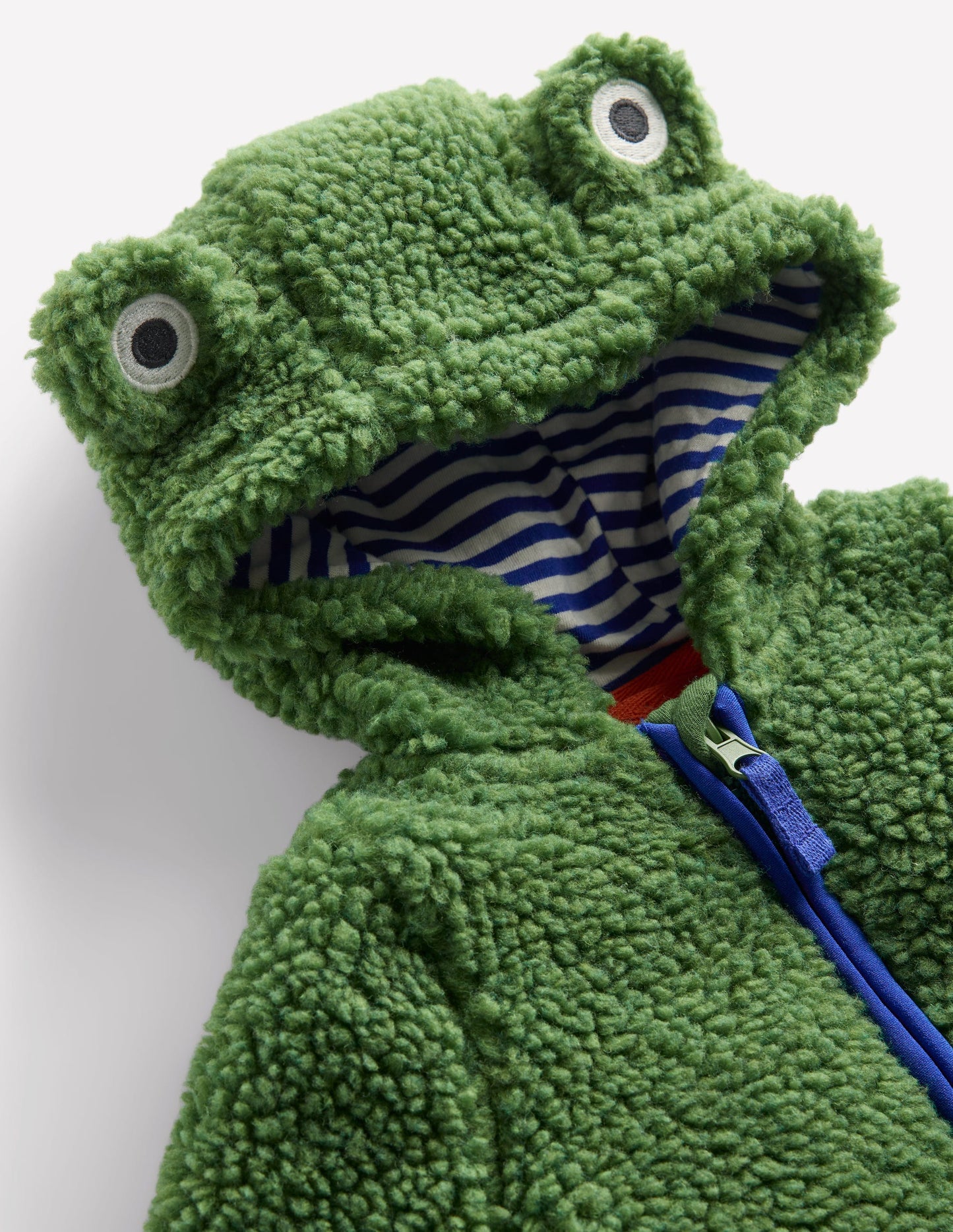 Teddyfell-Fleecejacke für Jungen-Brokkoligrün Frosch