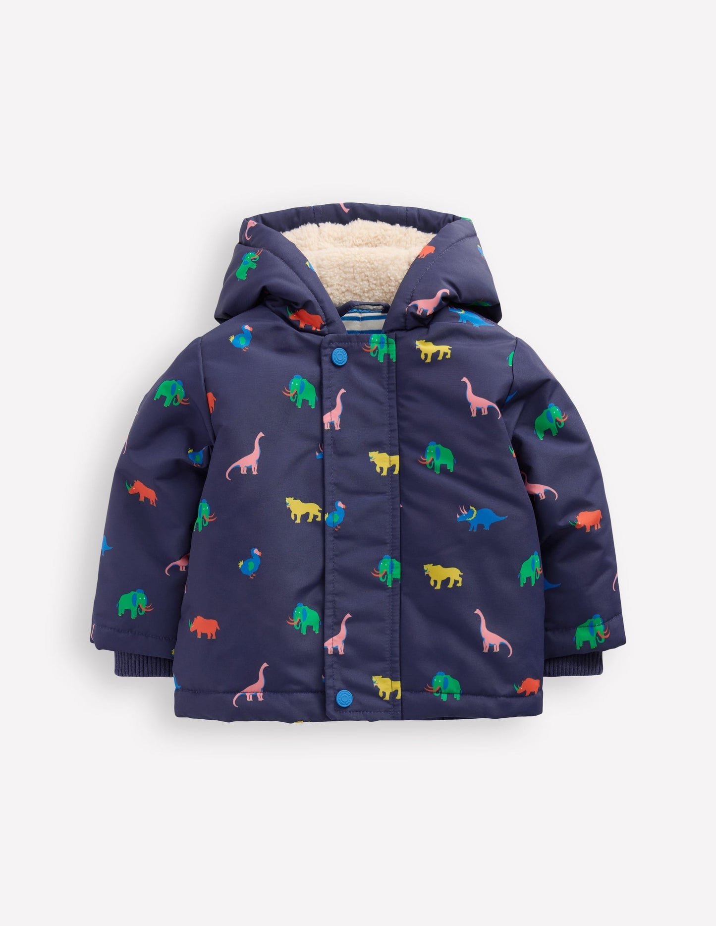 3-in-1-Mantel für Jungen-Marineblau Prähistorisches Muster