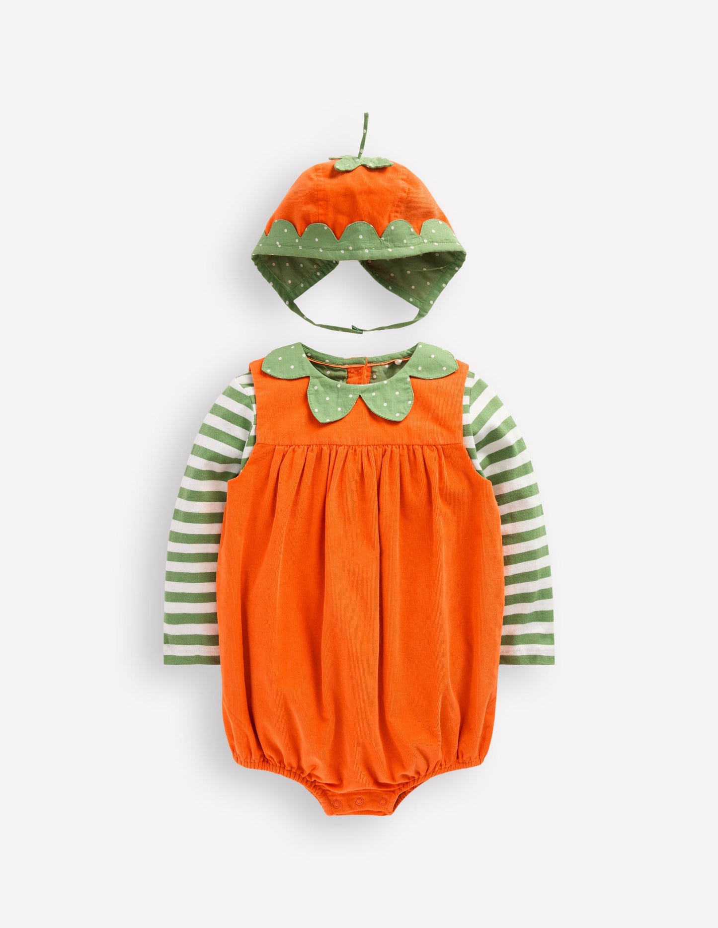 Ensemble avec barboteuse fantaisie-Citrouille orange