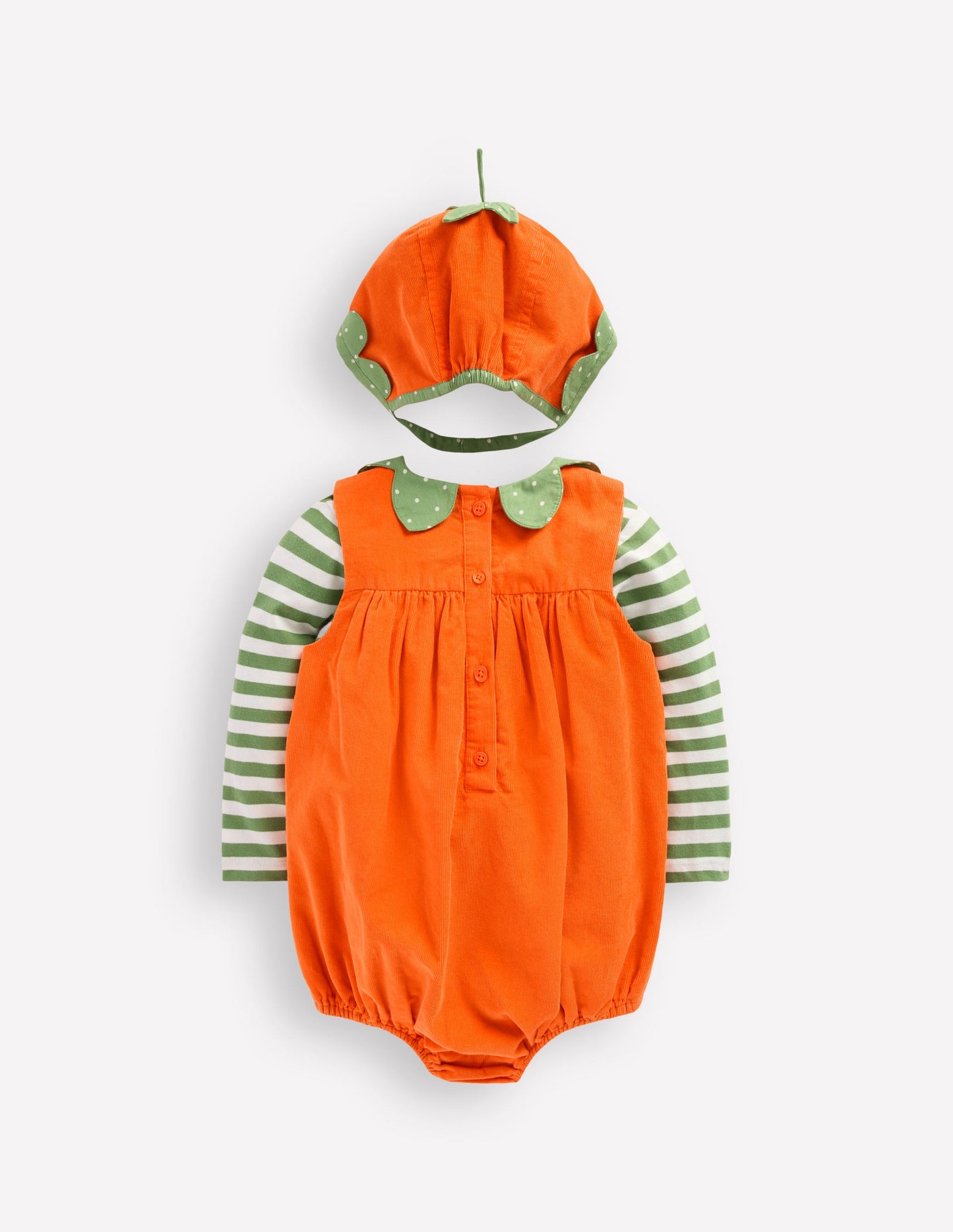 Ensemble avec barboteuse fantaisie-Citrouille orange