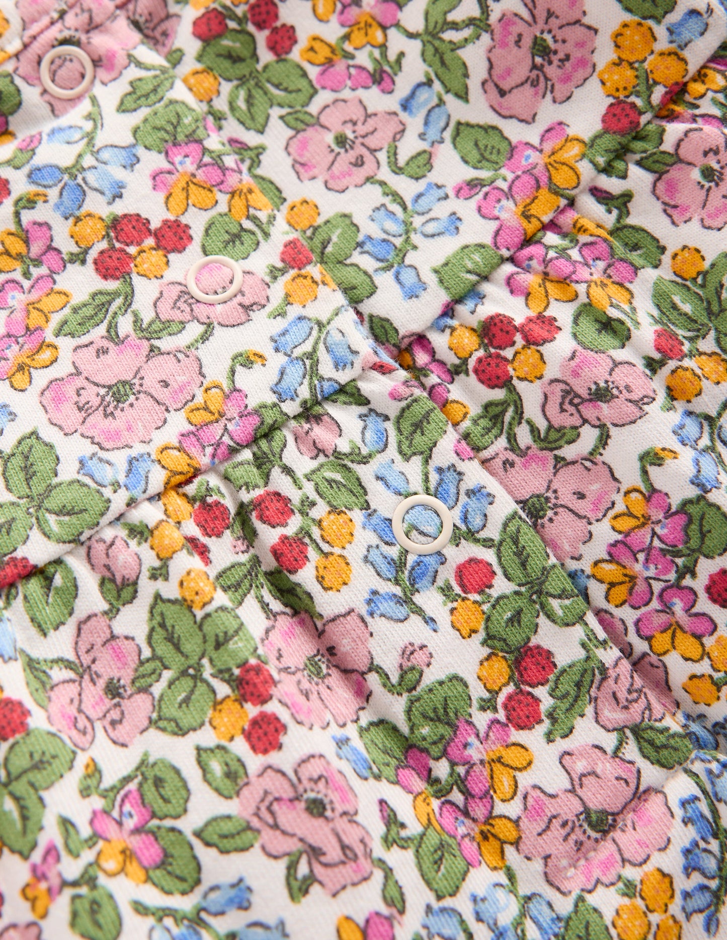 Ensemble avec tunique en jersey à appliqué-Motif floral baie et lait de noix de coco