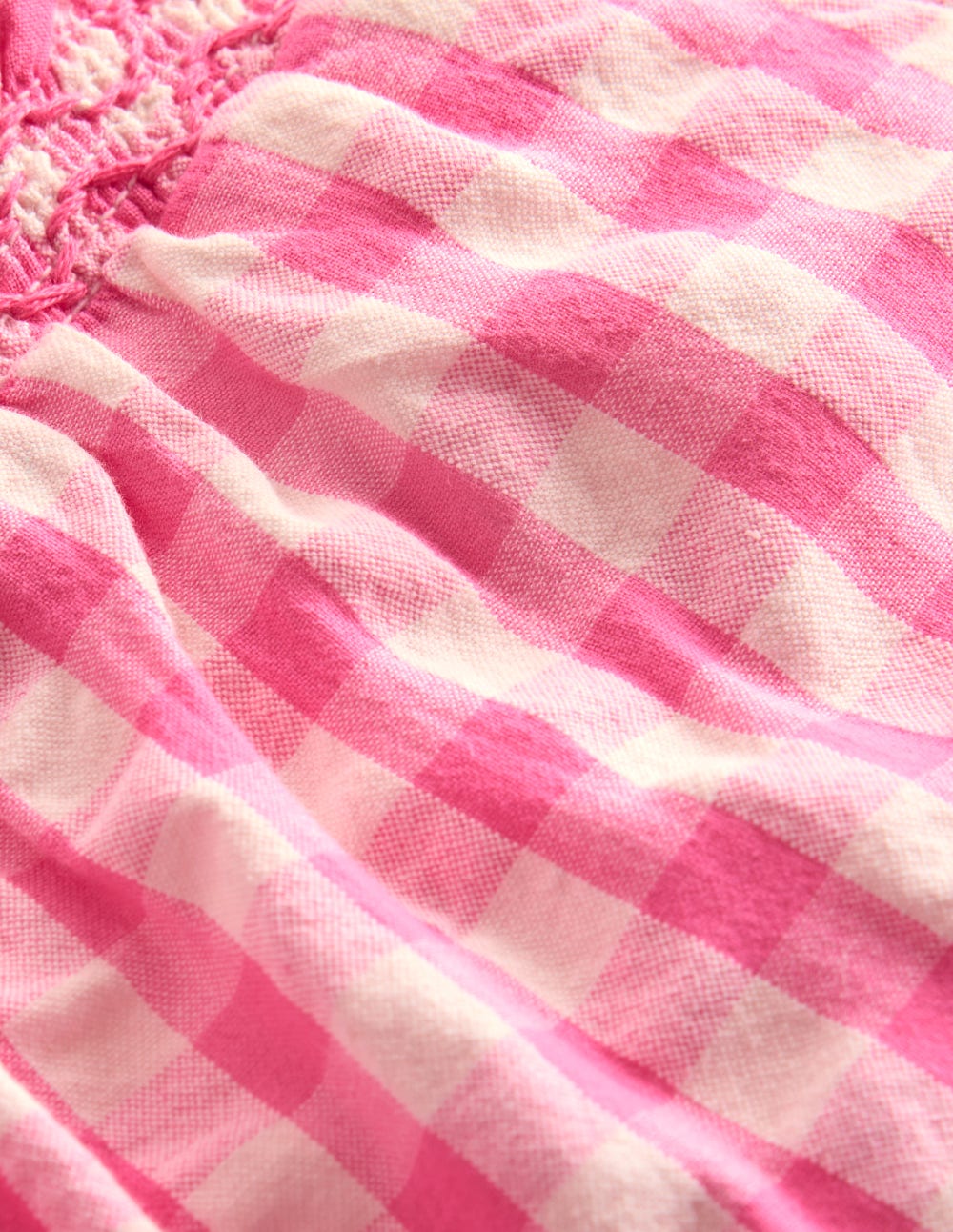 Woven Trousers-Pink Rose Gingham