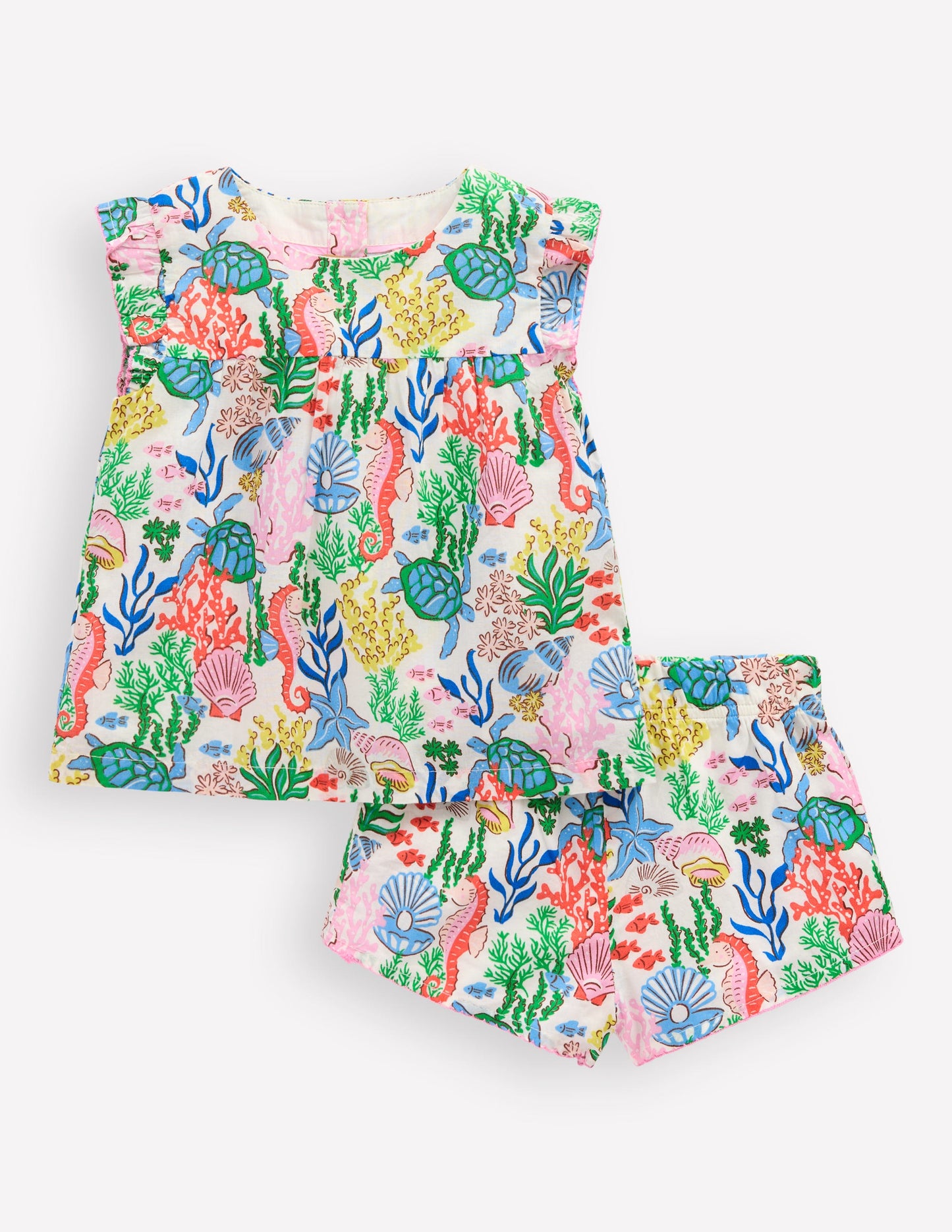 Ensemble tissé-Motif Coral Cove multi