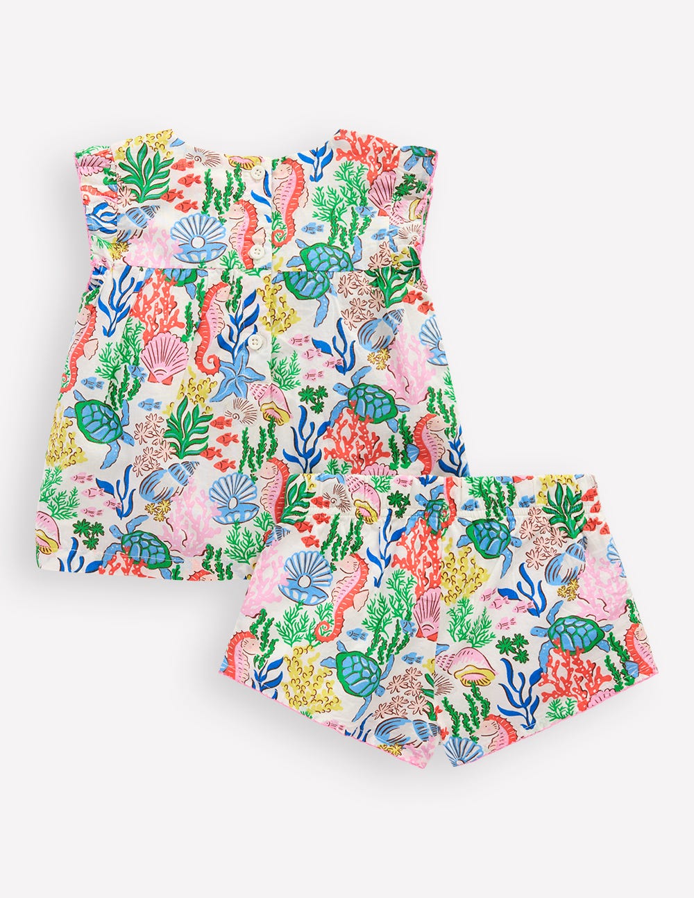 Ensemble tissé-Motif Coral Cove multi